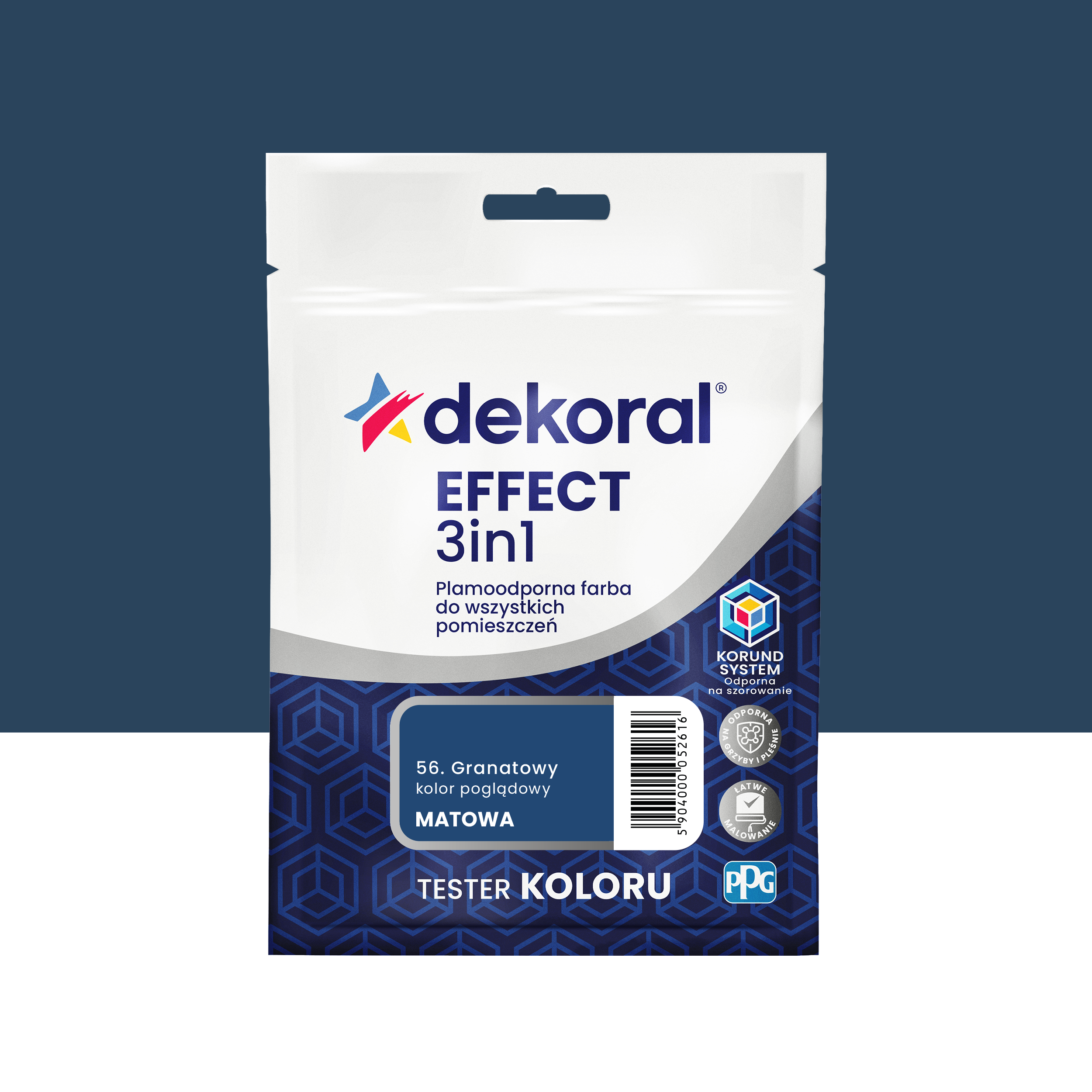 Tester farby Dekoral Efect 3w1 Granatowy 40 ml