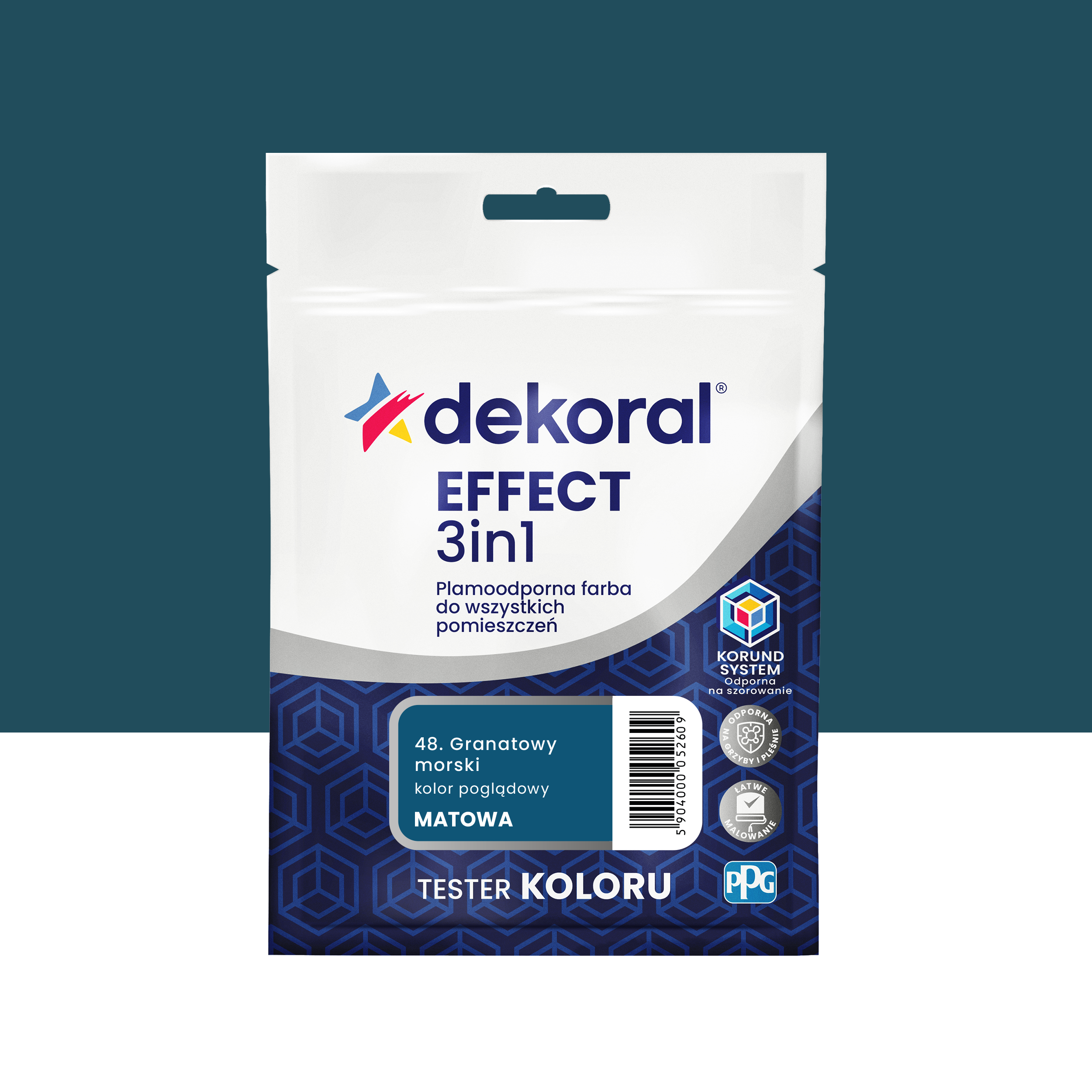 Tester farby Dekoral Efect 3w1 Granatowy morski 40 ml