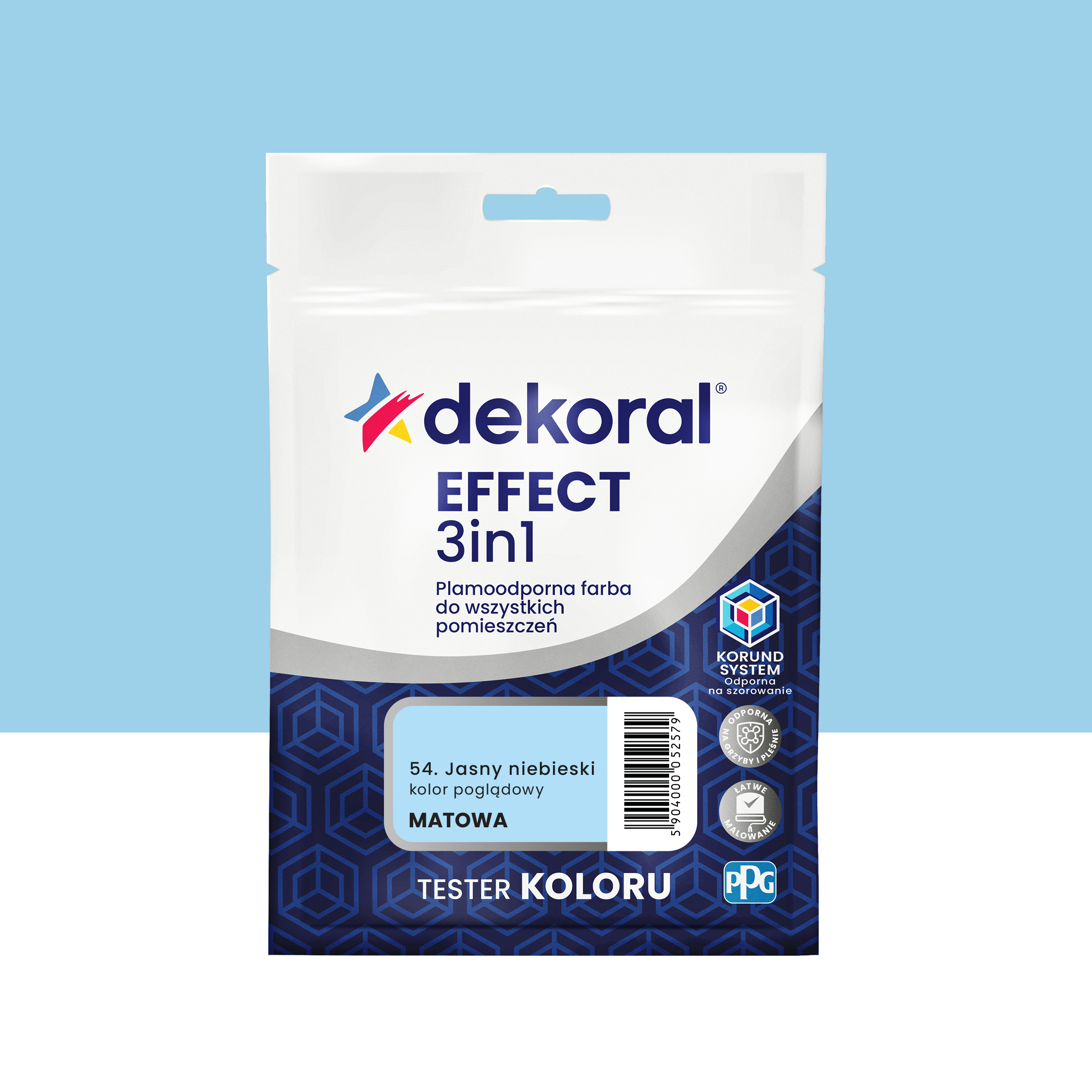 Tester farby Dekoral Effect 3w1 Jasny niebieski 40 ml