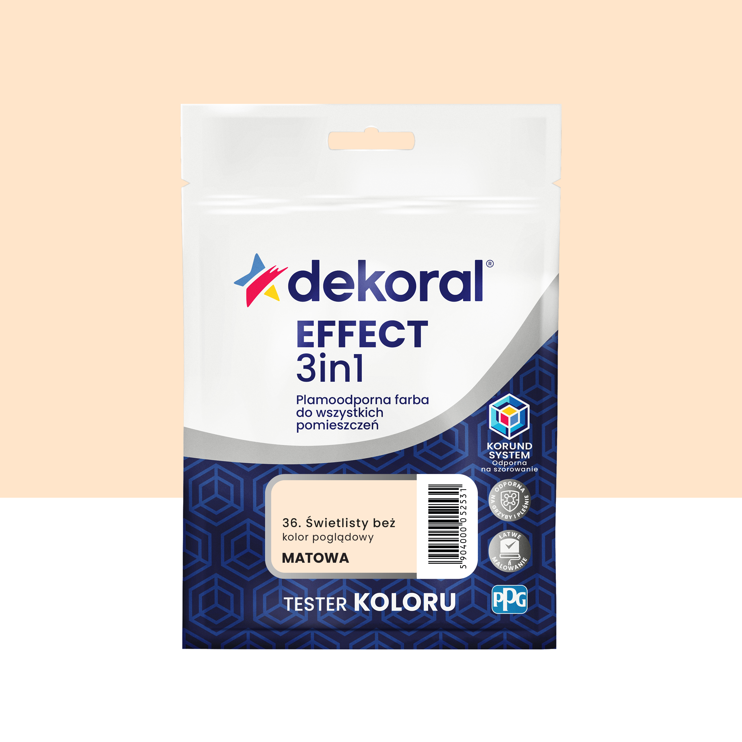 Tester farby Dekoral Effect 3w1 Świetlisty beż 40 ml