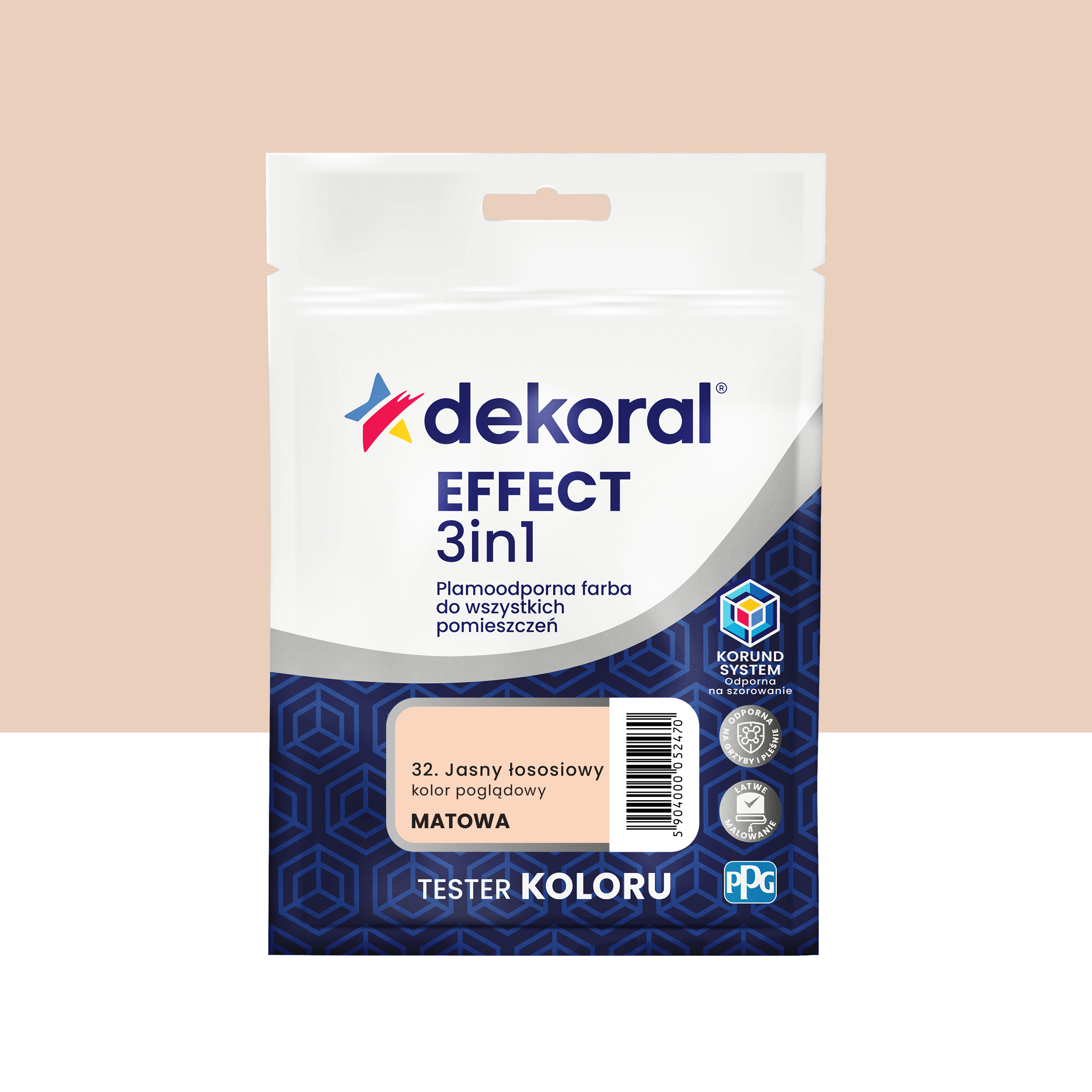 Tester farby Dekoral Efect 3w1 Jasny łososiowy 40 ml