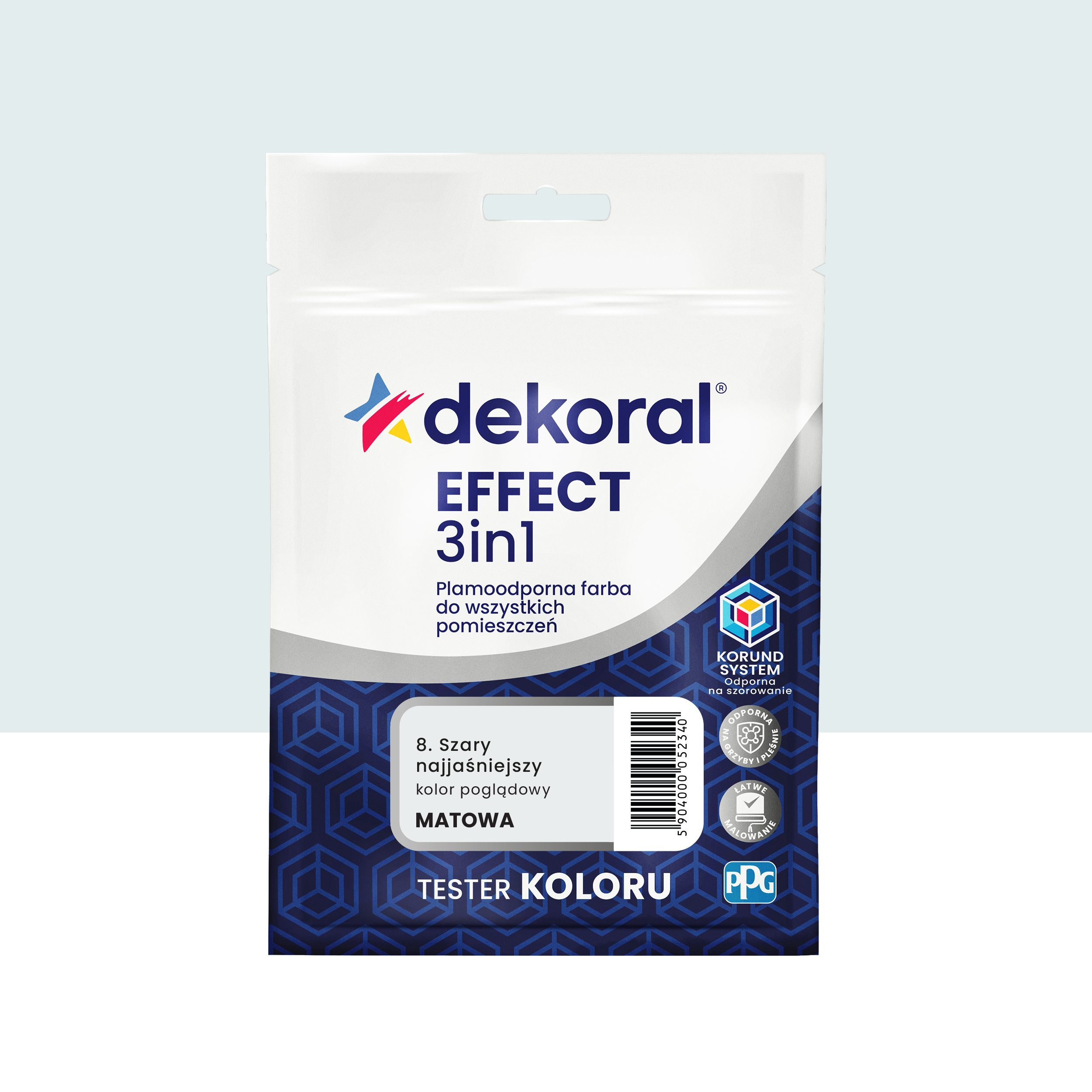 Tester farby Dekoral Effect 3w1 Szary najjaśniejszy 40 ml