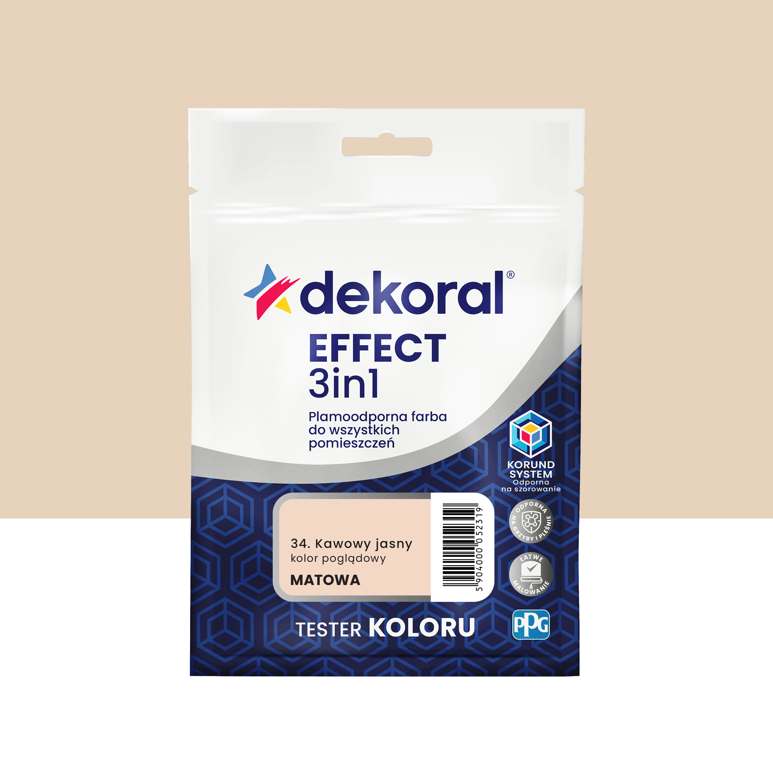 Tester farby Dekoral Efect 3w1 Kawowy jasny 40 ml
