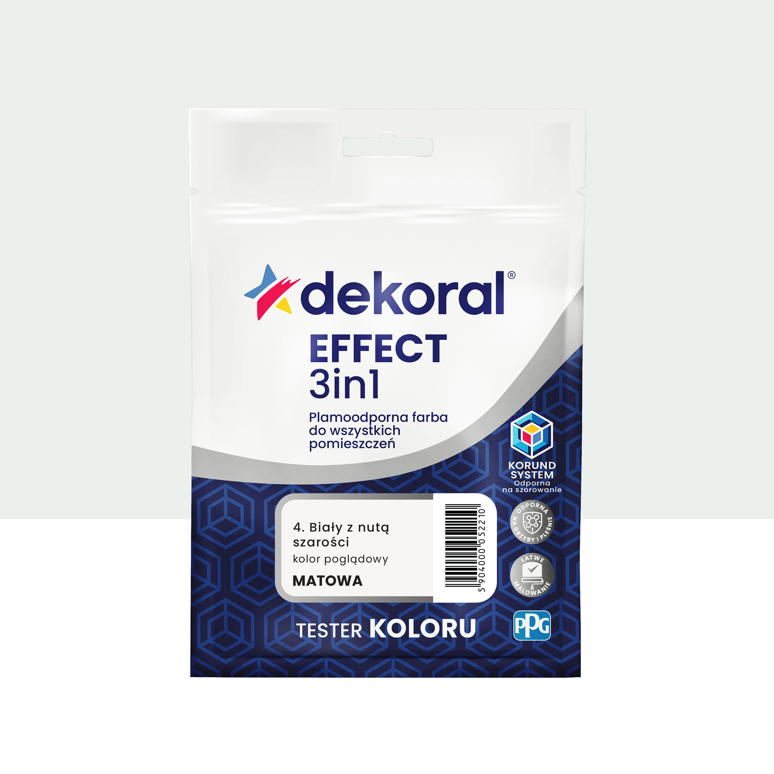 Tester farby Dekoral Effect 3w1 Biały  z nutą szarości 40 ml
