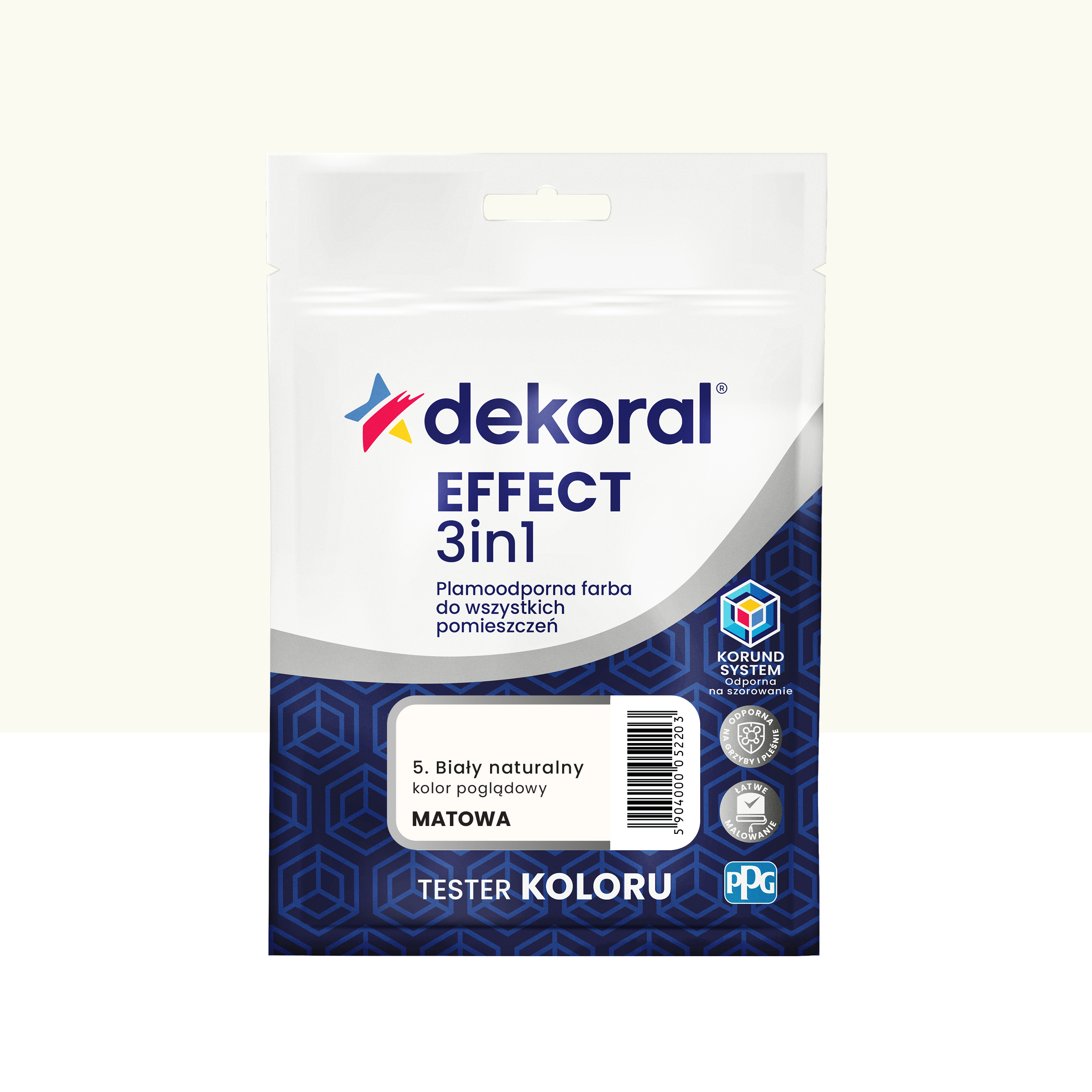 Tester farby Dekoral Effect 3w1 Biały naturalny 40 ml
