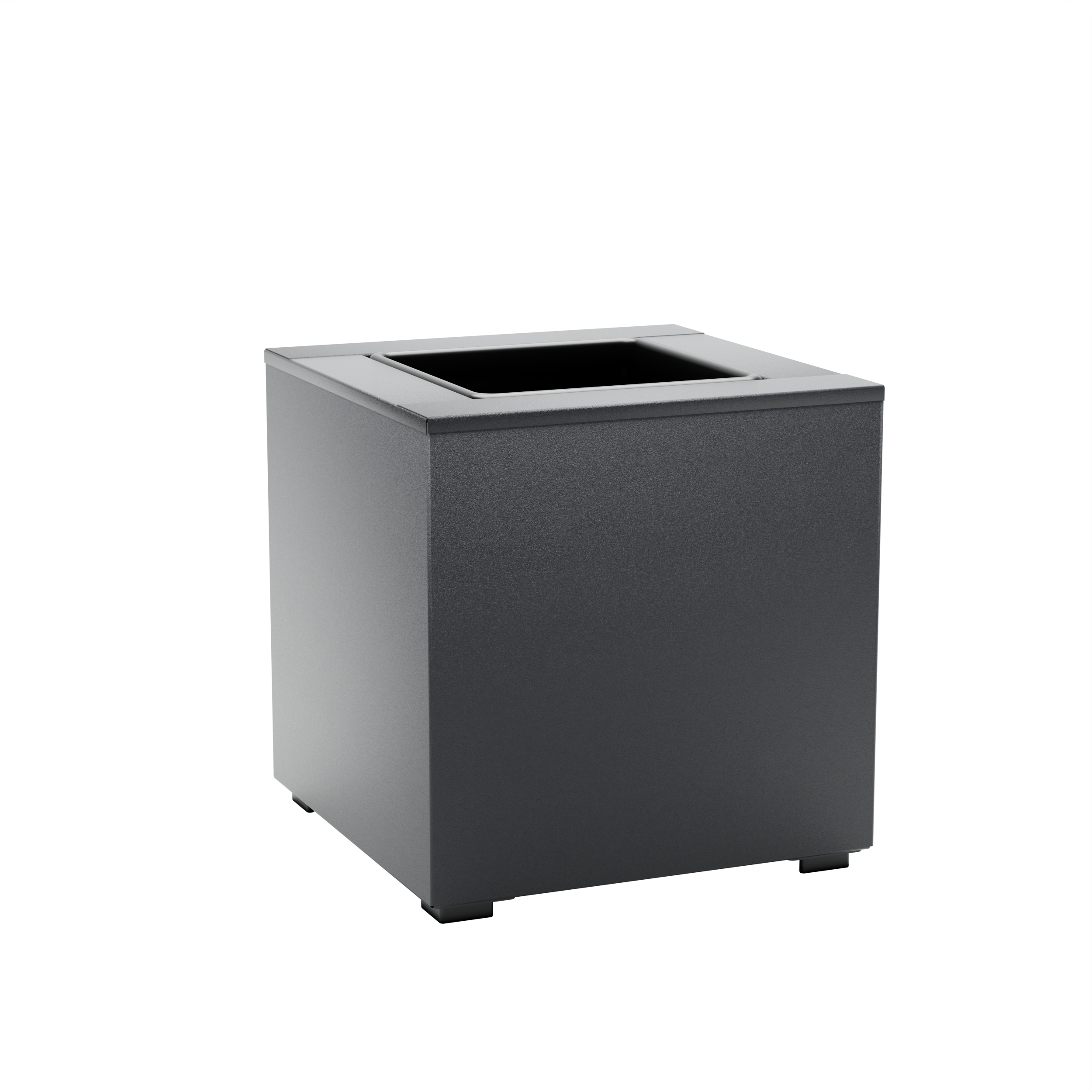 Donica z blachy poliestrowej 30x30x29.6 cm antracytowa Konsport