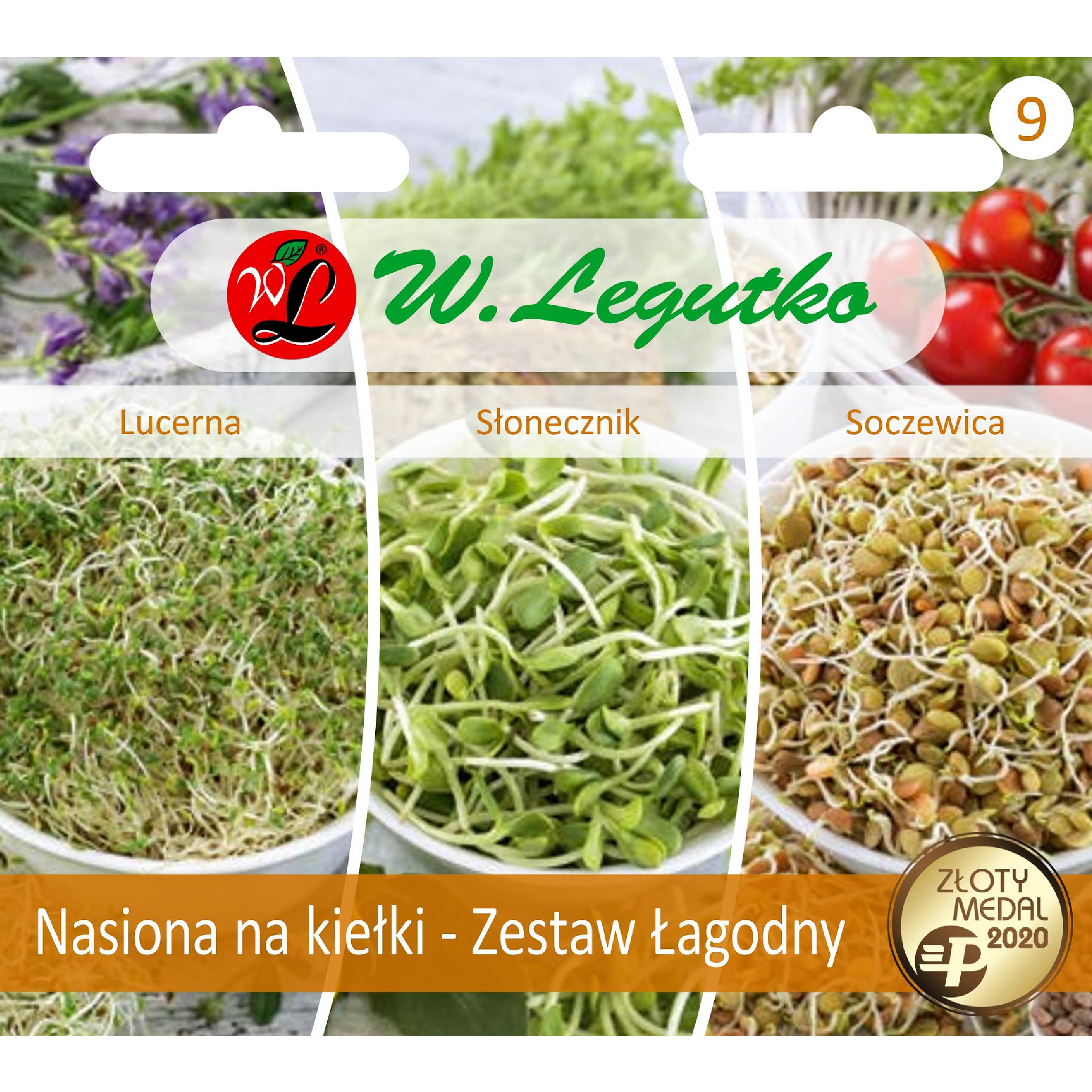Zestaw 'Łagodny' nasiona na kiełki W.Legutko