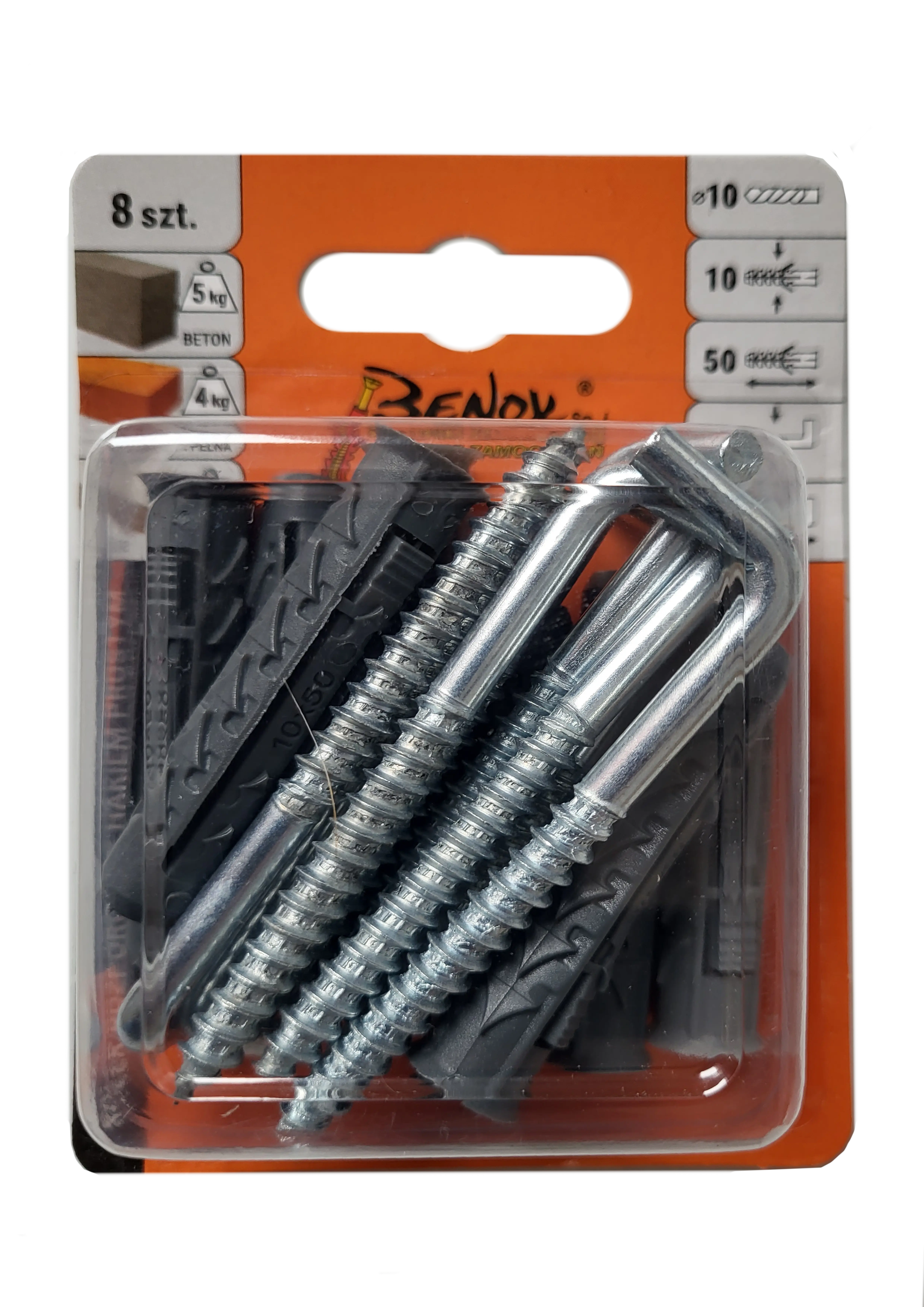 Kołek rozporowy 10 mm 8 szt. Wkręt-met