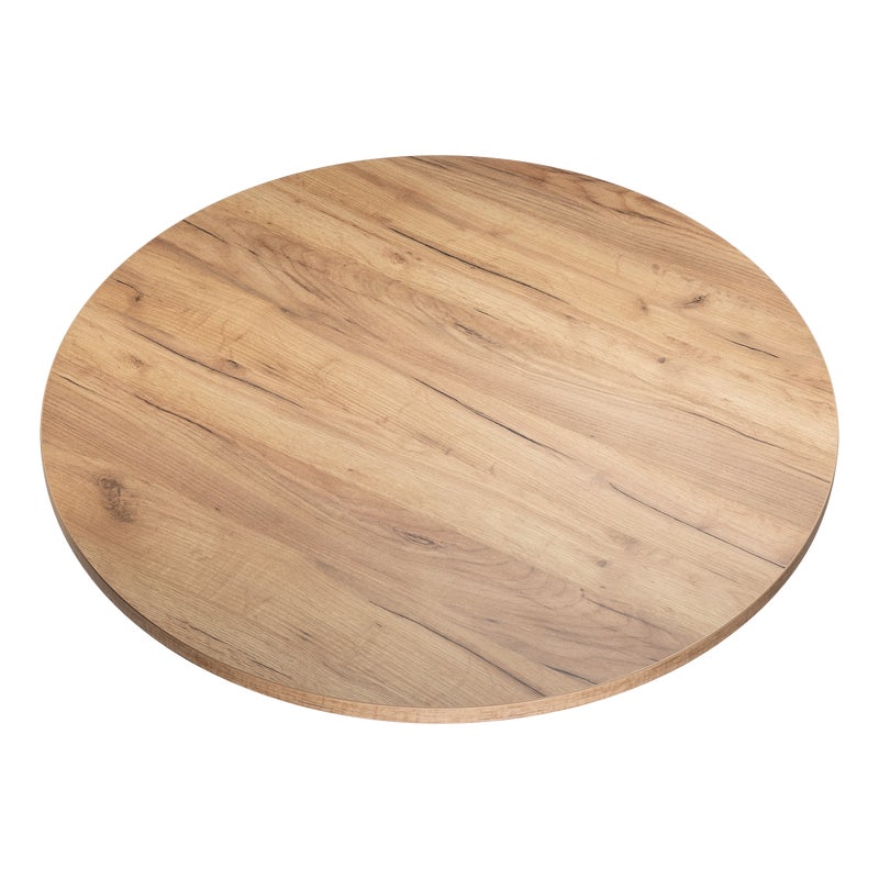 Blat do biurka stolika laminowany okrągły dąb craft 90 cm Kolm