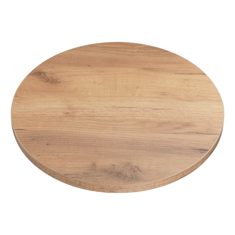 Blat do biurka stolika laminowany okrągły dąb craft 50 cm Kolm