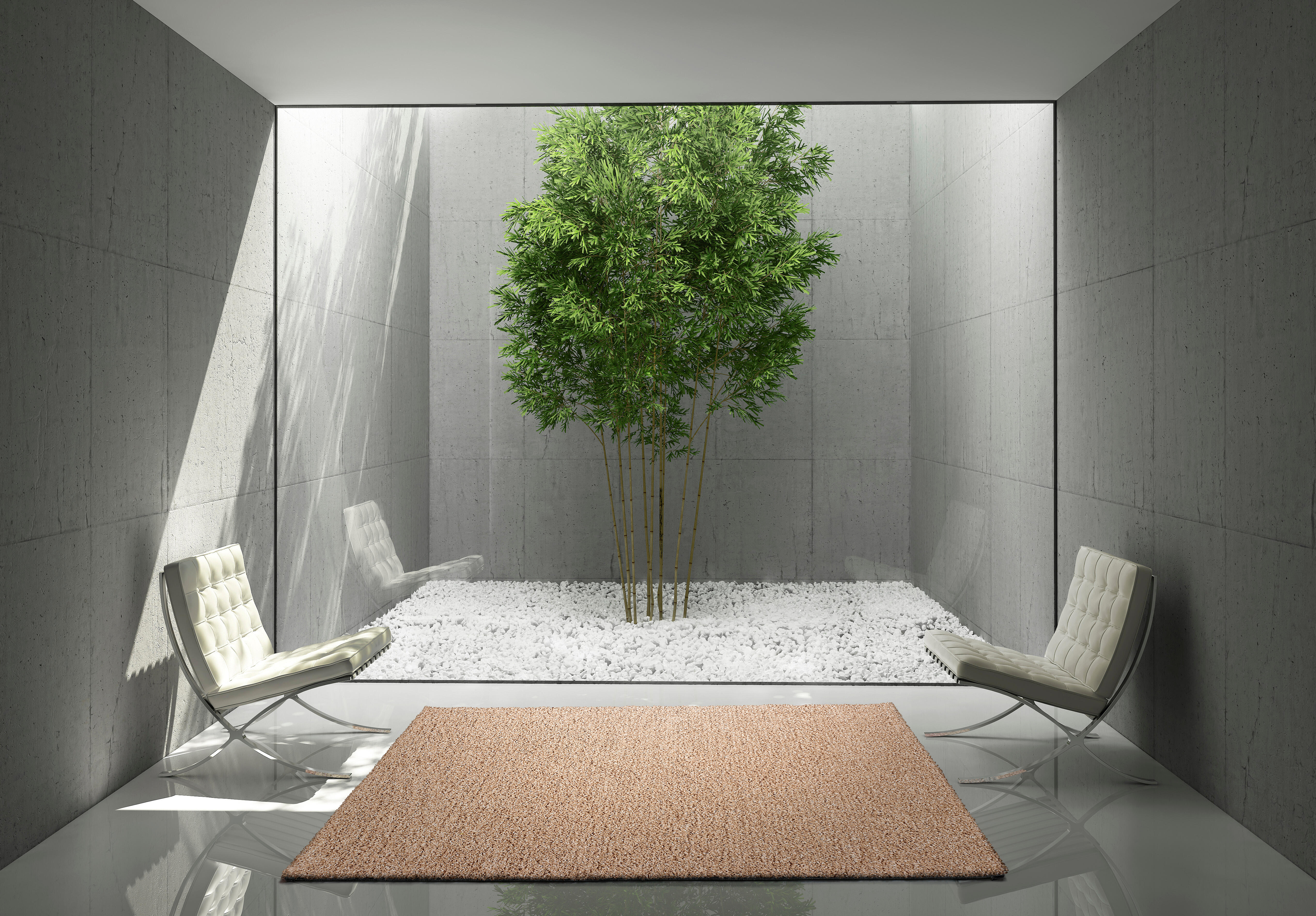 Alfombra polipropileno Shaggy Norge 160x230cm pelo largo  liso lino - 2