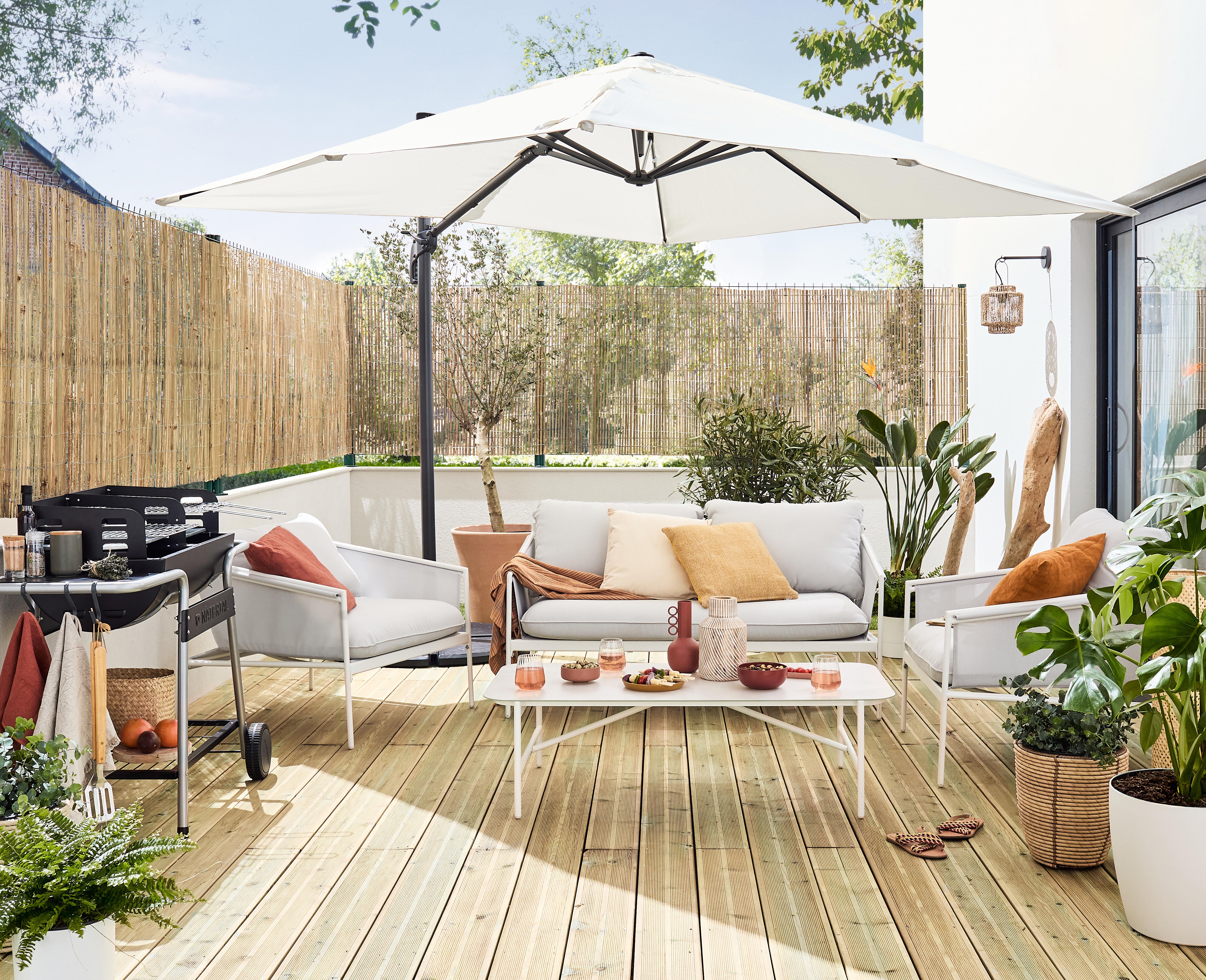 PARASOL EXC NAT AURA 286X286CM CRUDO - 0