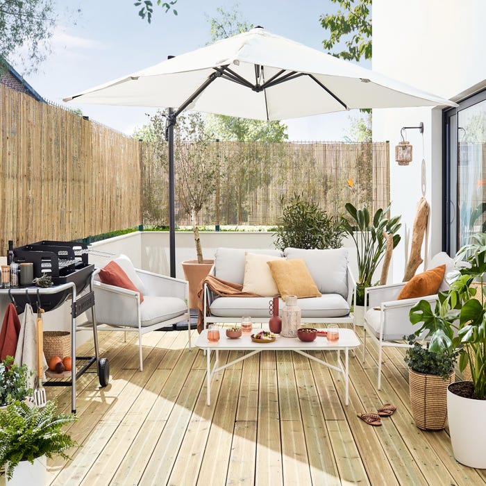 PARASOL EXC NAT AURA 286X286CM CRUDO