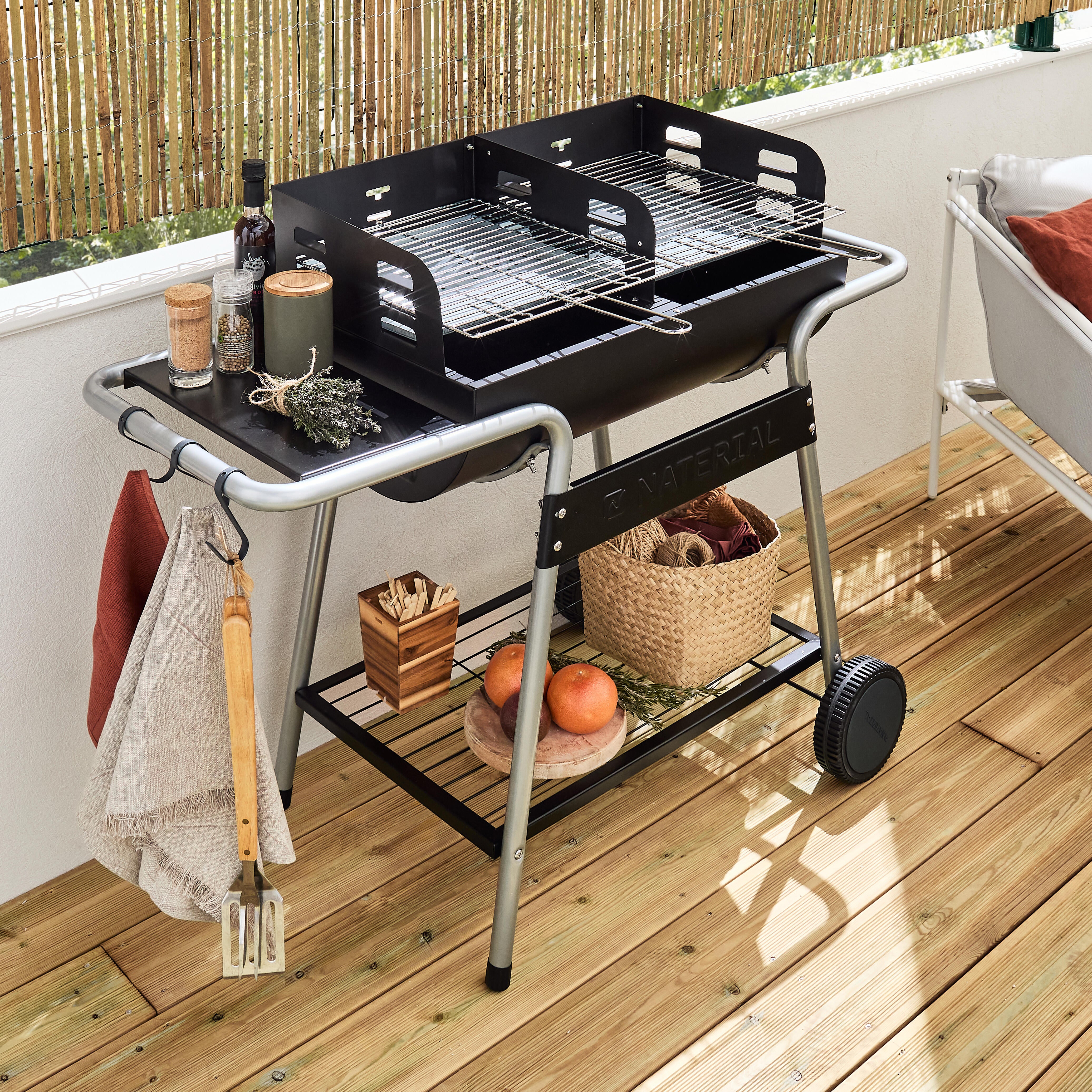 Barbecue a carvão NATERIAL ICARUS ALPHA II 66X40CM - 4