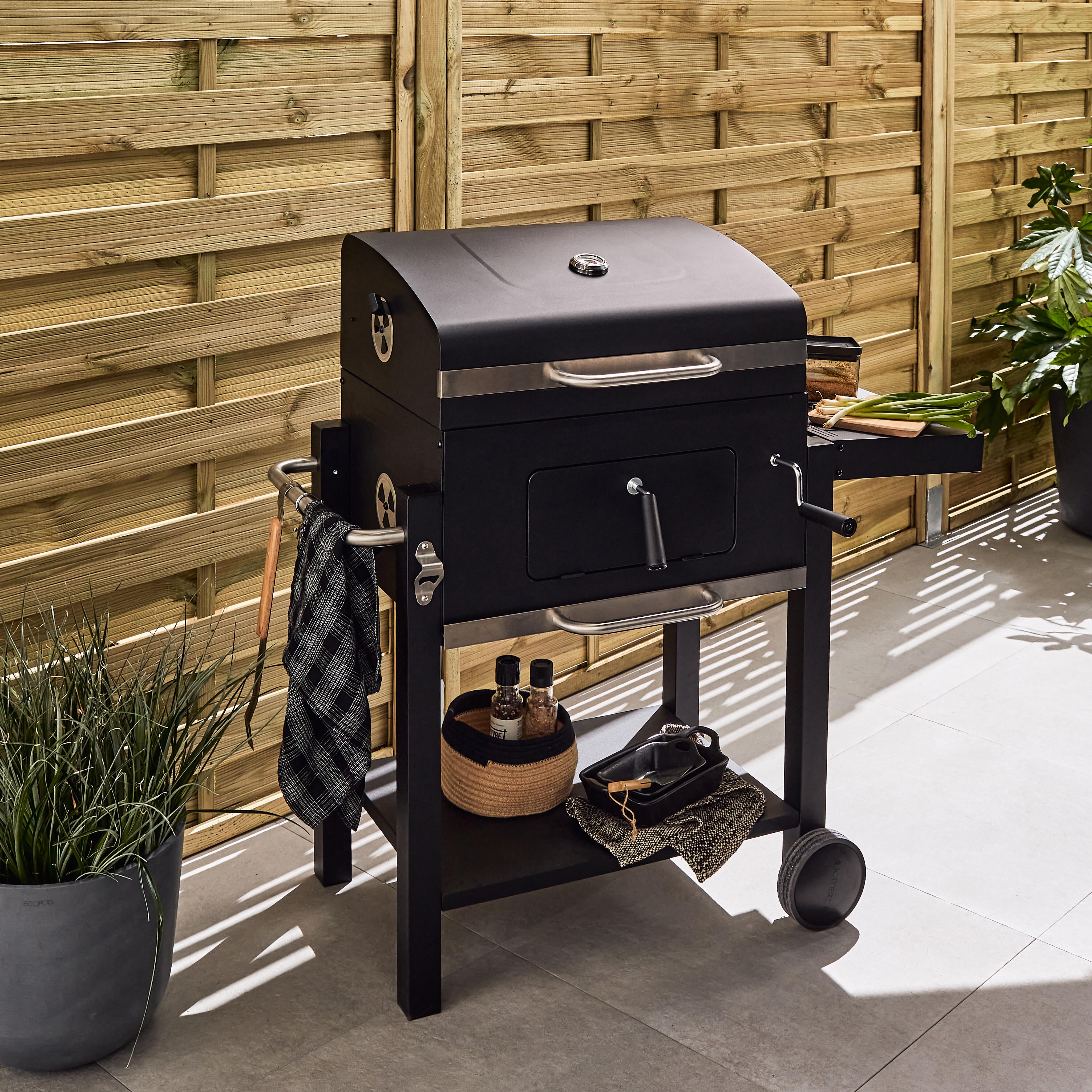 Barbecue a carvão 61x46 cm preto Naterial Centaurus - 14