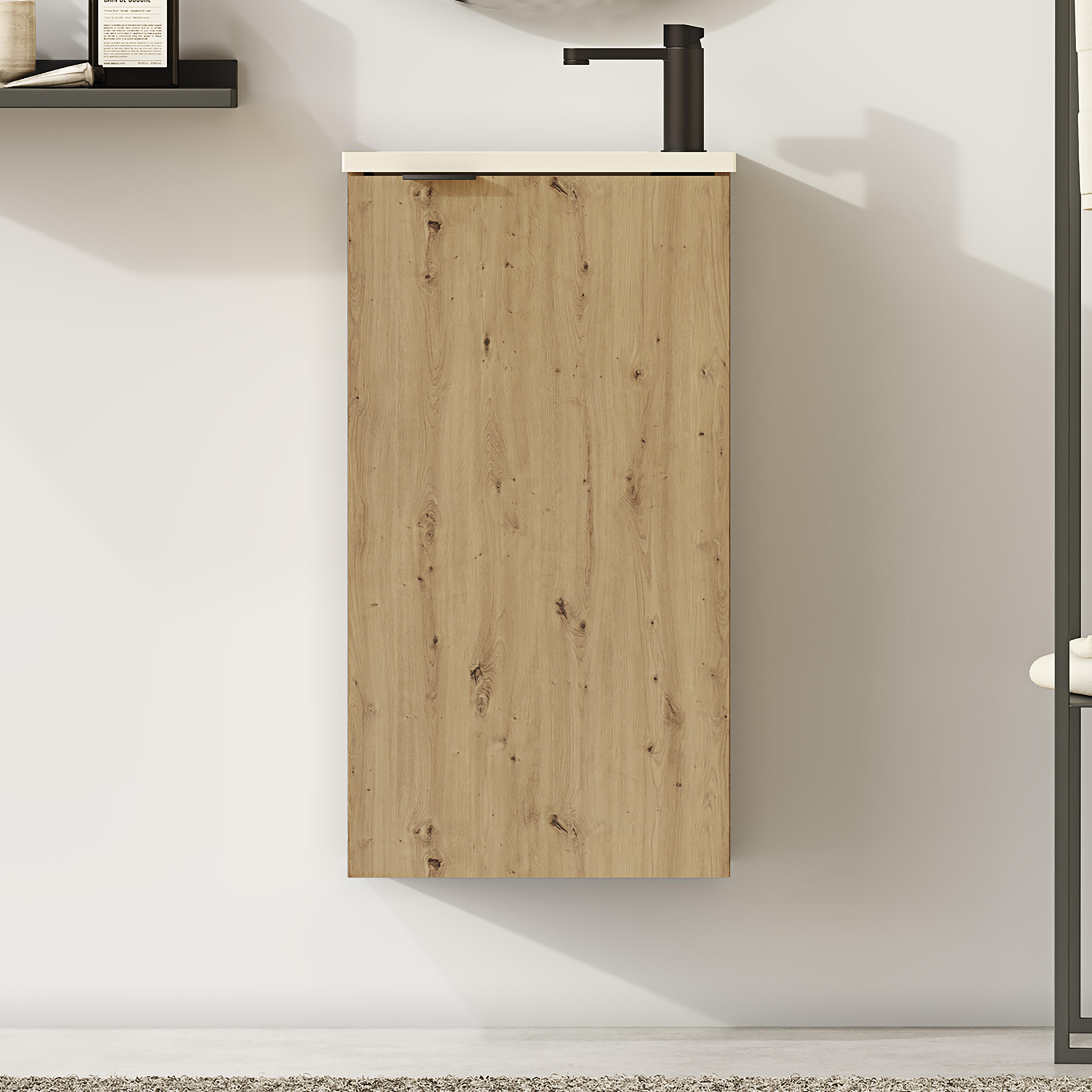 Lave-mains résine blanc l.40 x P.22 cm, Nadia - 2