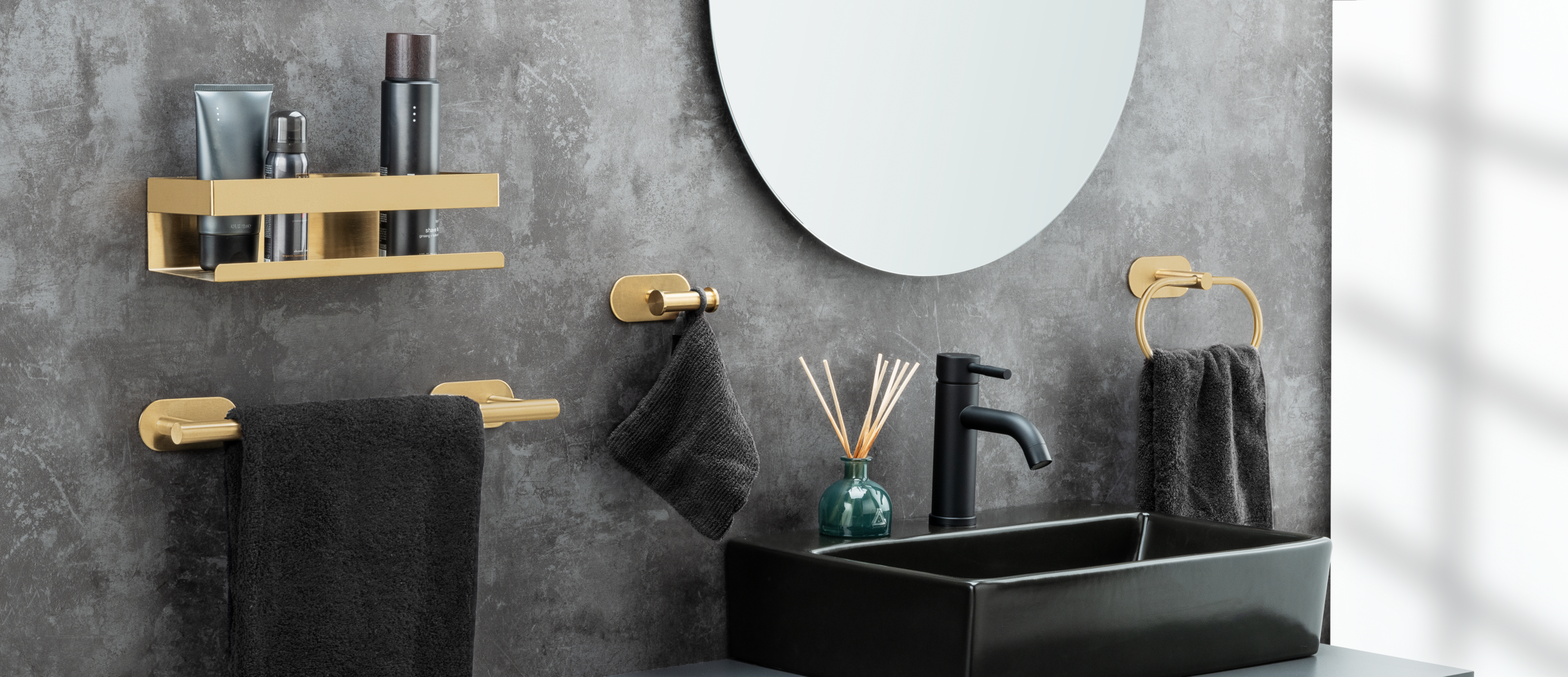 Prateleira de parede inox inox dourado Turbo Loc Genova - 3