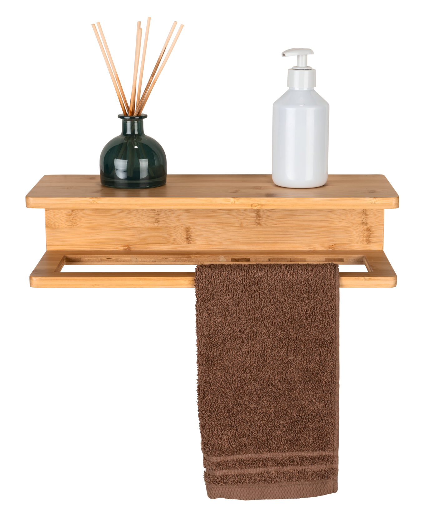 Porte-serviette barres 1 barre à coller marron Inbara WENKO - 3