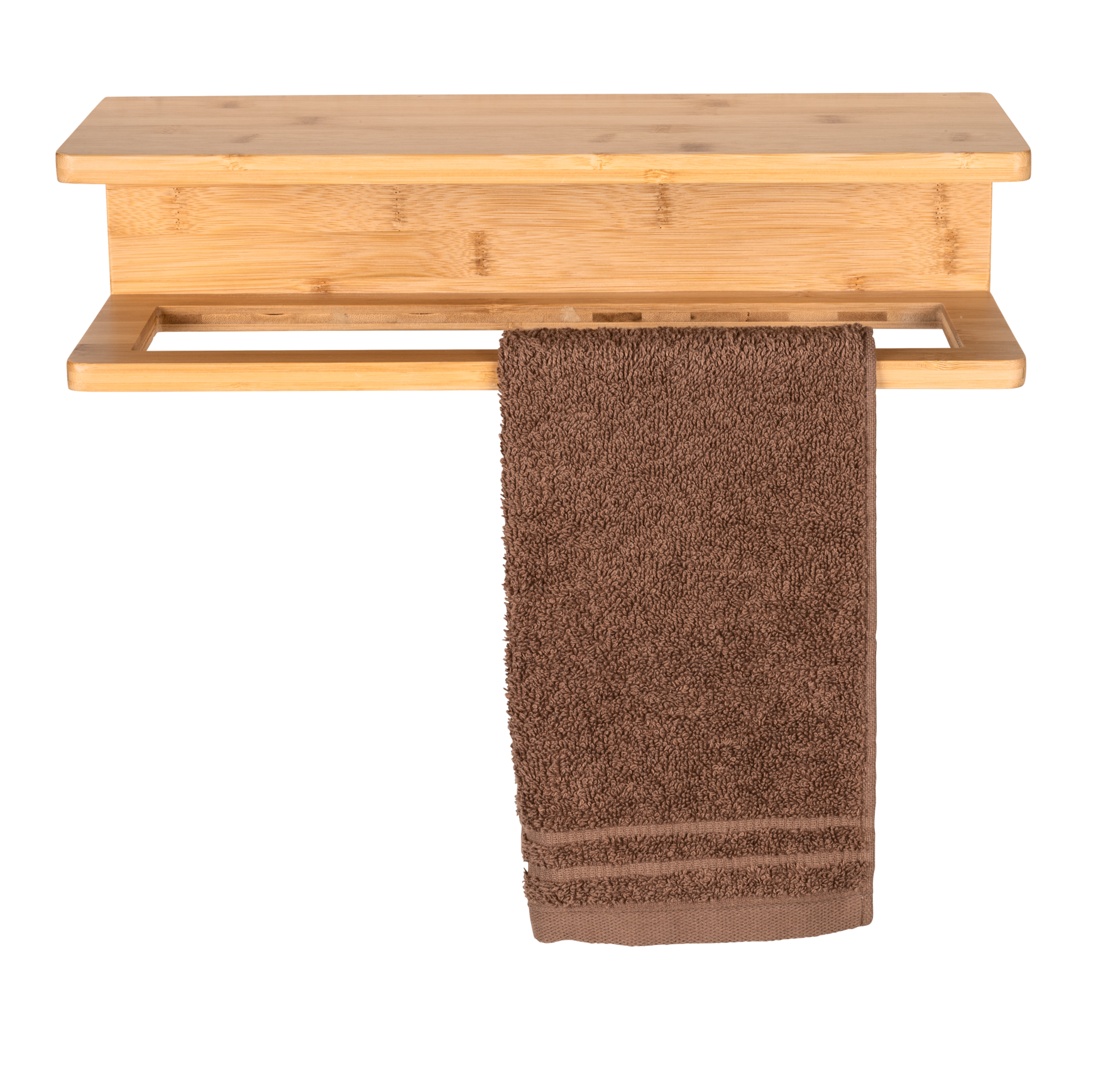 Porte-serviette barres 1 barre à coller marron Inbara WENKO - 2