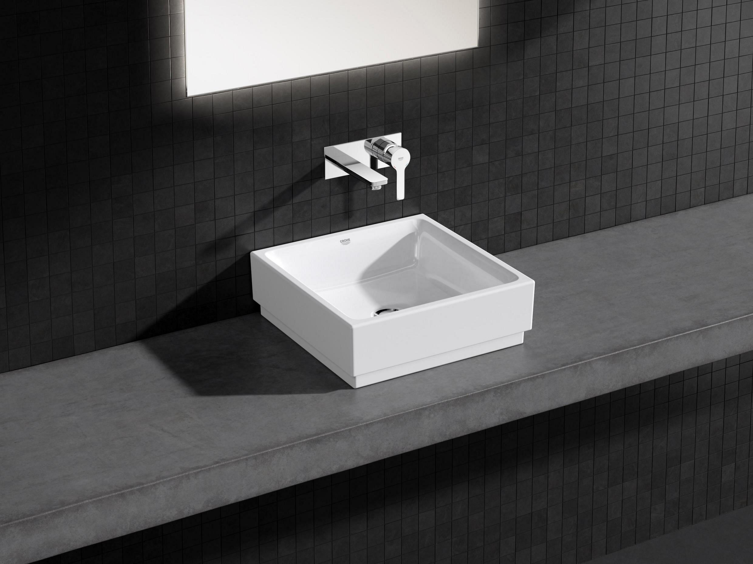 Rubinetto per lavabo ad incasso getto laminare cristallino Lineare cromato GROHE - 2