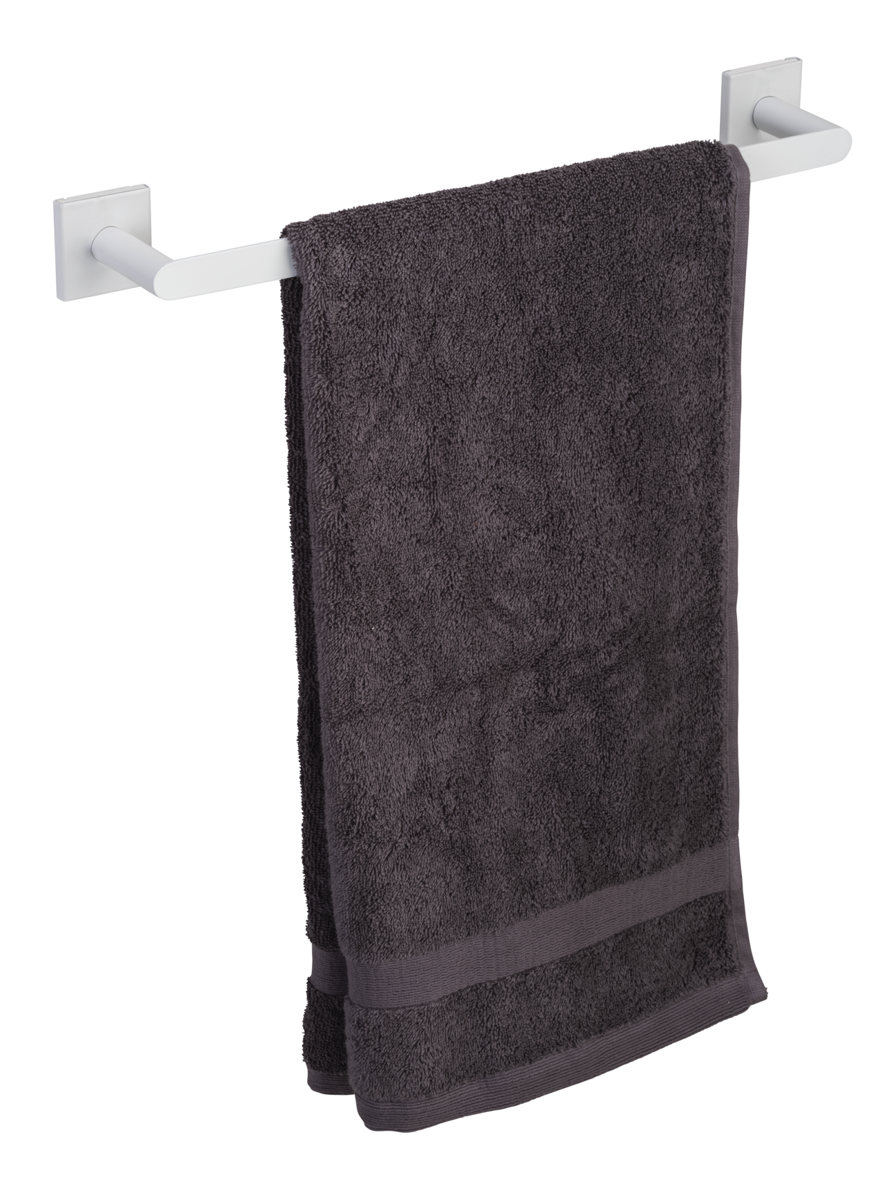 Porte-serviette mural barres et étagères 1 barre à coller / à monter blanc Ovaro - 3