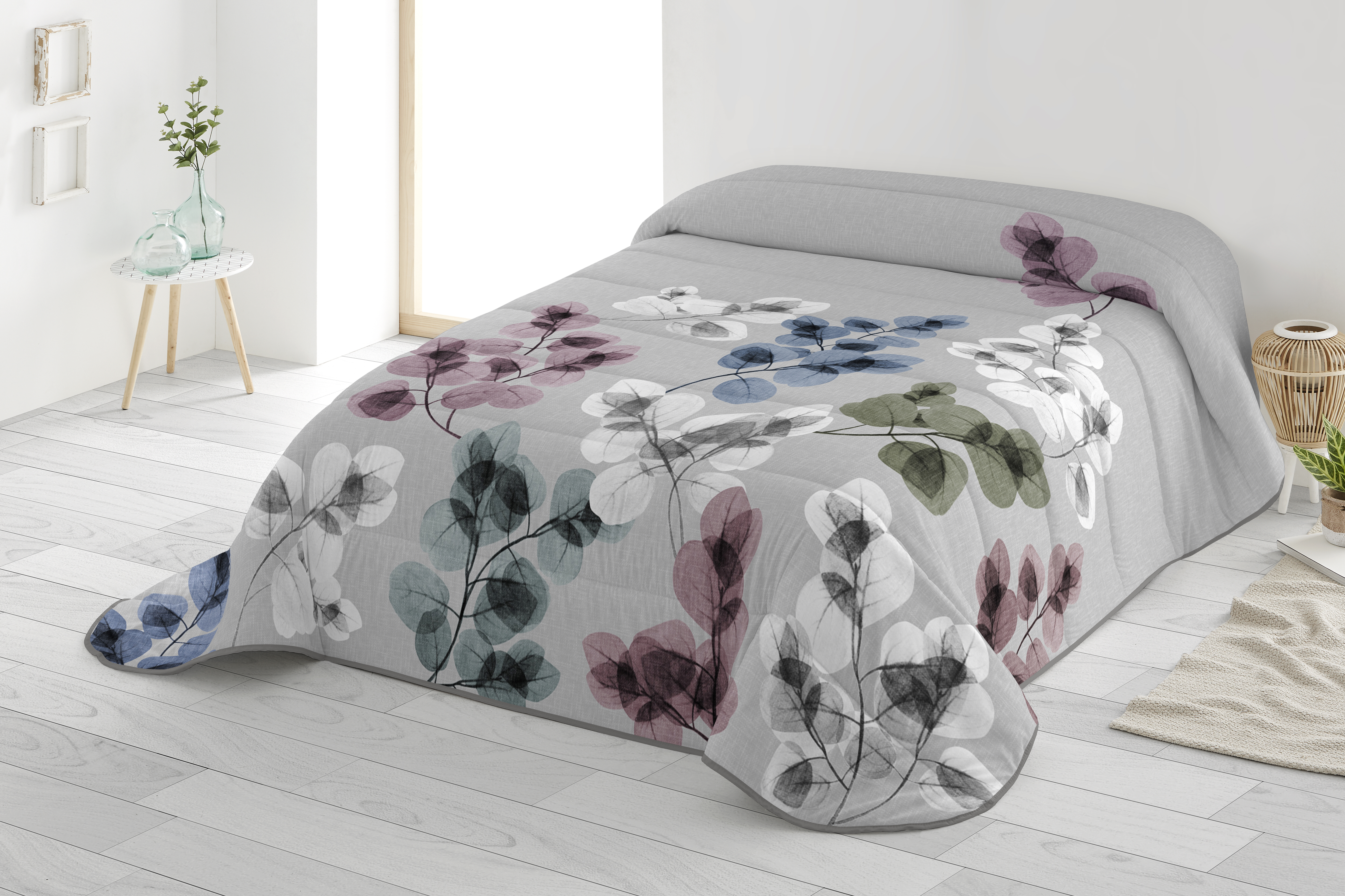 Edredón nórdico estampado Ona Gray para cama de 135 cm - 3