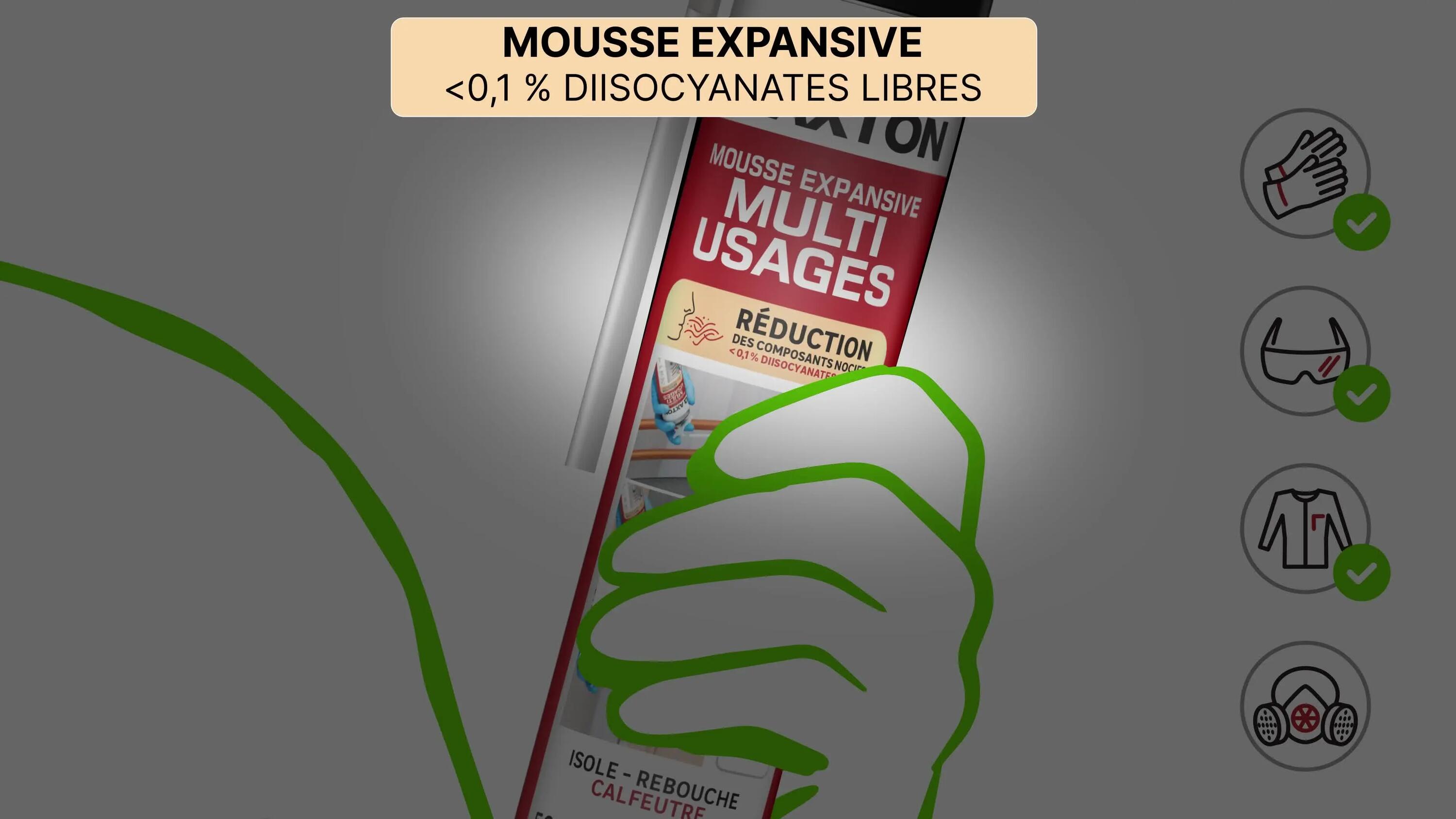 Mousse expansive Portes et fenêtres AXTON blanc 500ml - 8