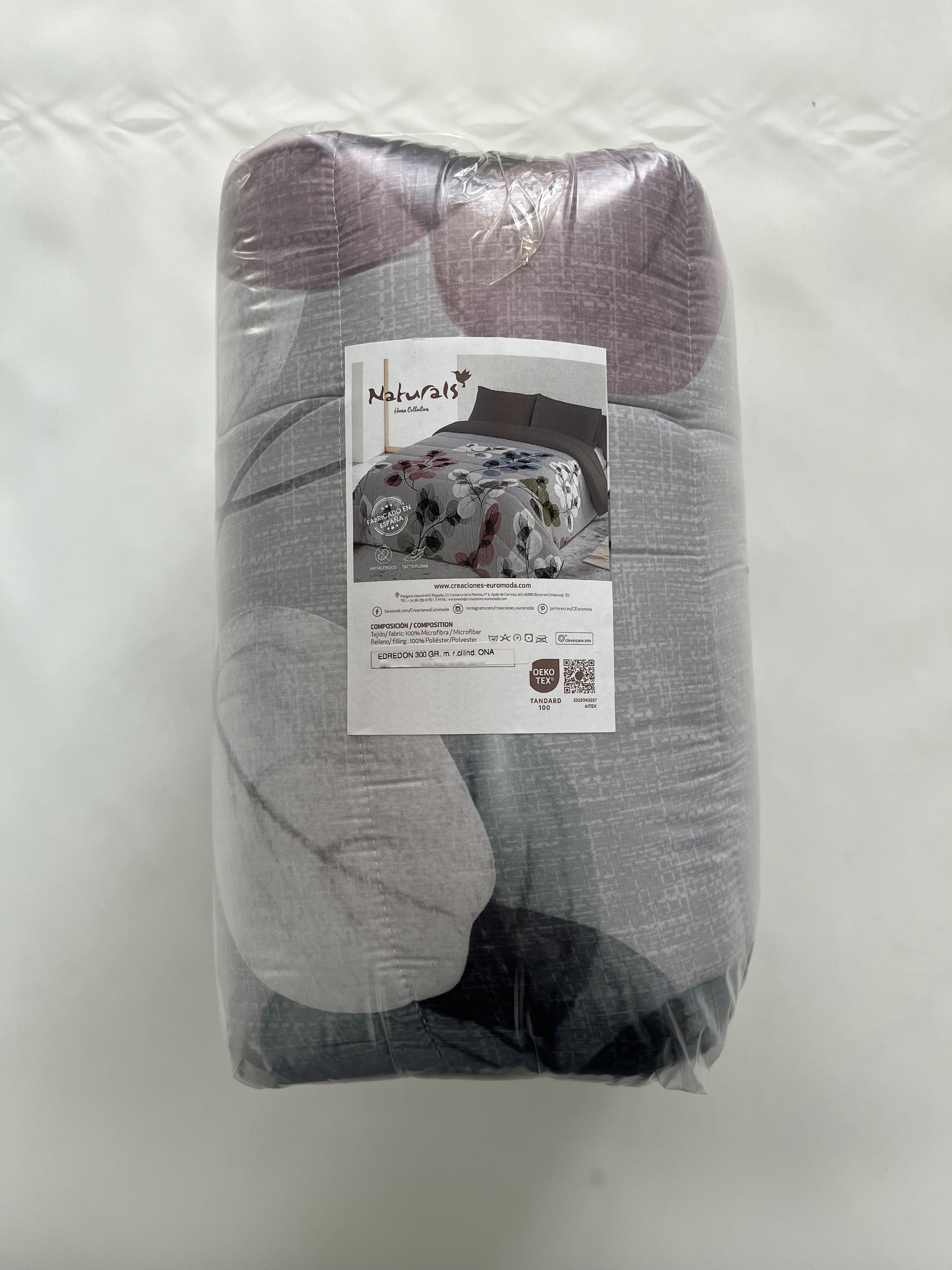 Edredón nórdico estampado Ona Gray para cama de 135 cm - 7