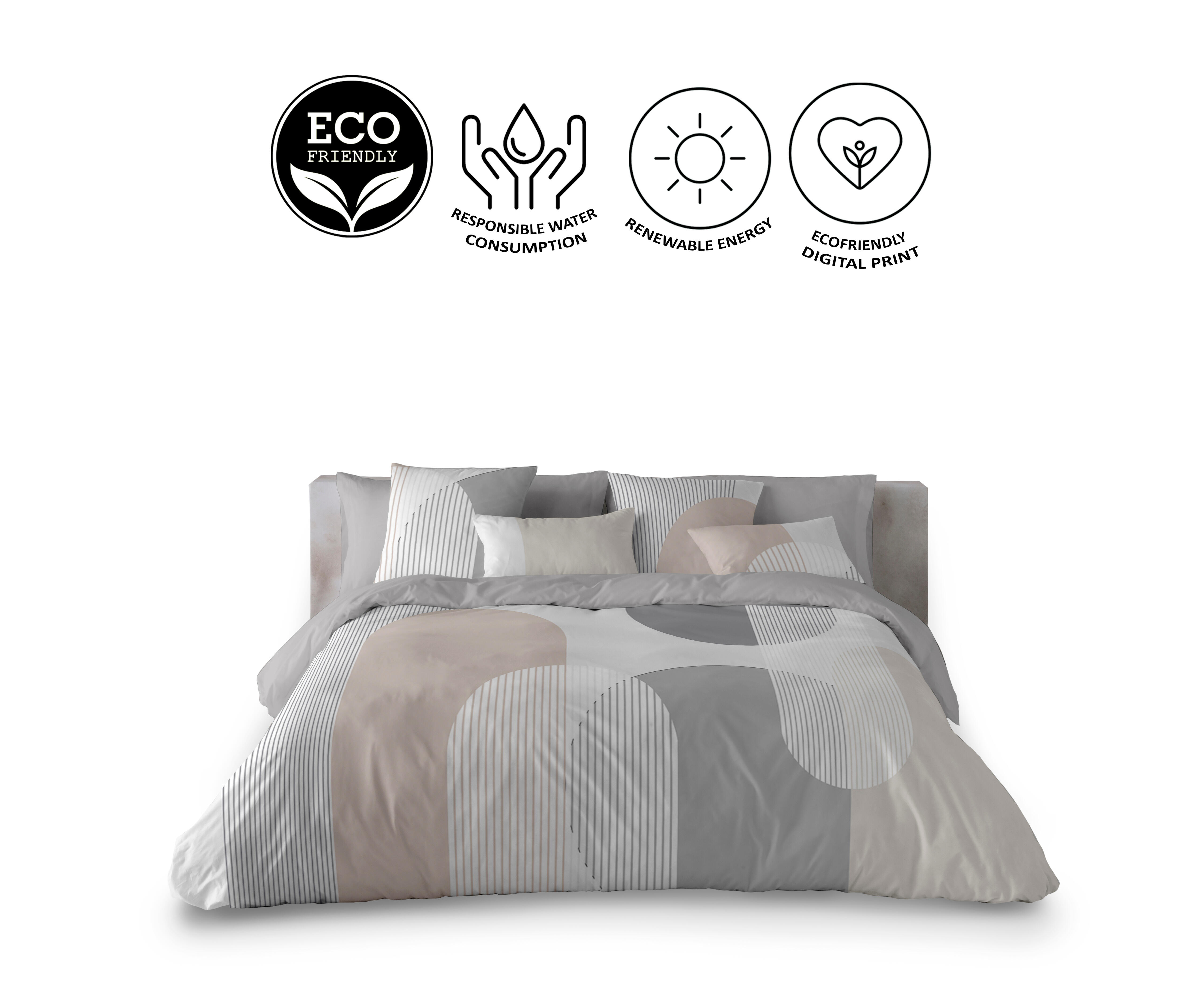 Juego de funda nórdica CAMI 220x220 cm para cama de 135 cm - 2