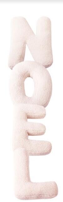 Lot de 4 coussins lettre noël, blanc l.27 cm x L.36 cm - 3