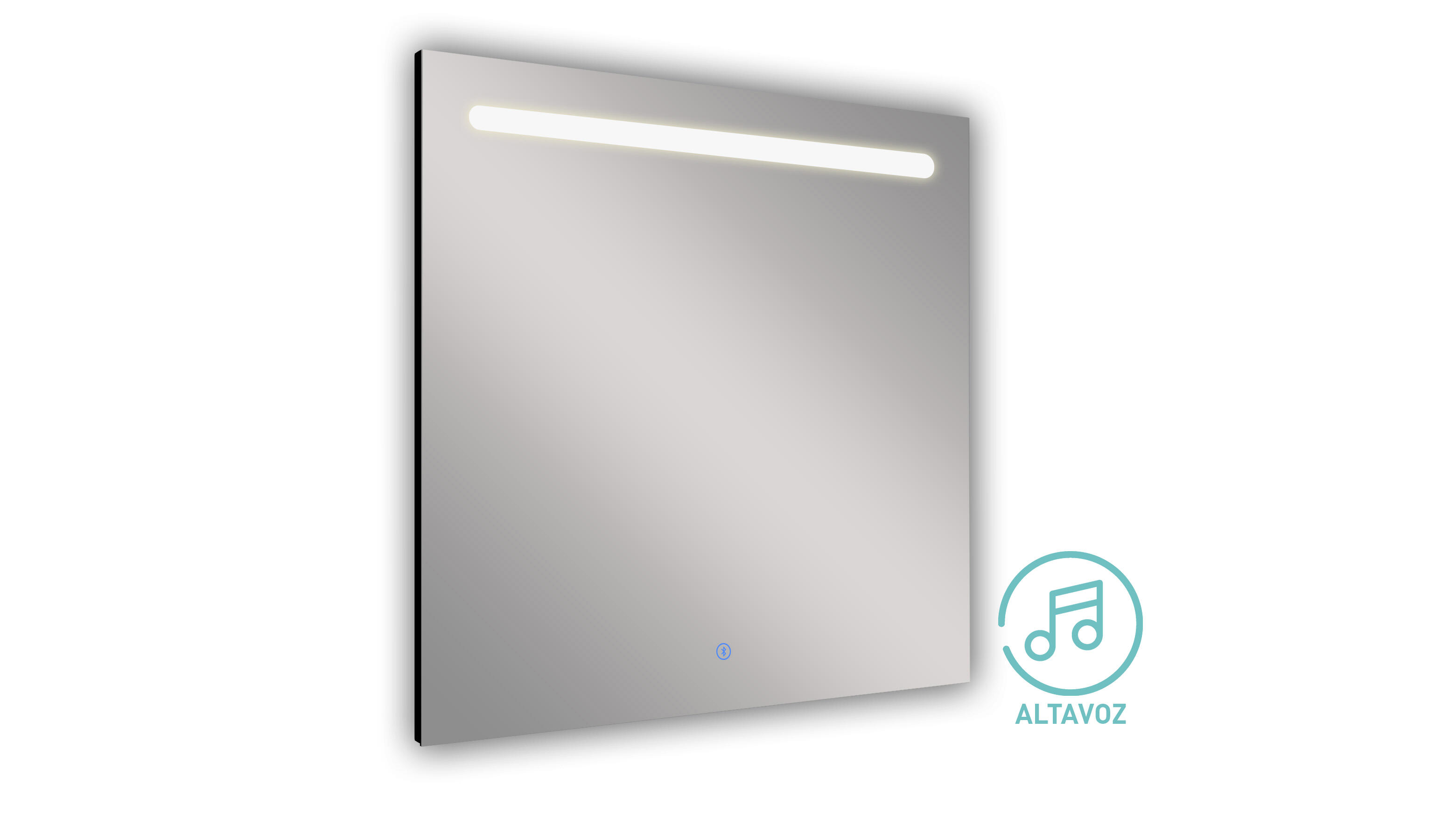 Espejo de baño con luz LED  Push, táctil, altavoz, , bluetooth,  80x80cm - 5
