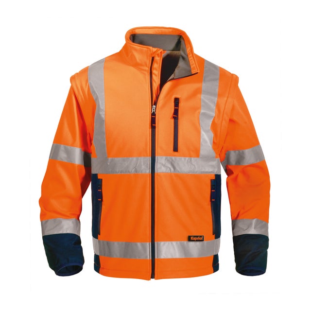 Veste de travail Softshell hv, KAPRIOL orange fluo, taille m