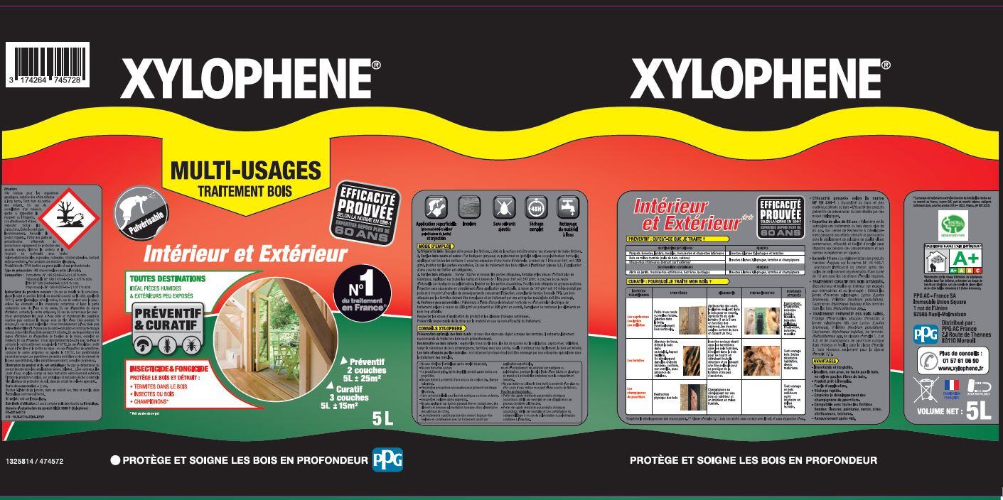 Traitement du bois multiusage XYLOPHENE  5 l - 5
