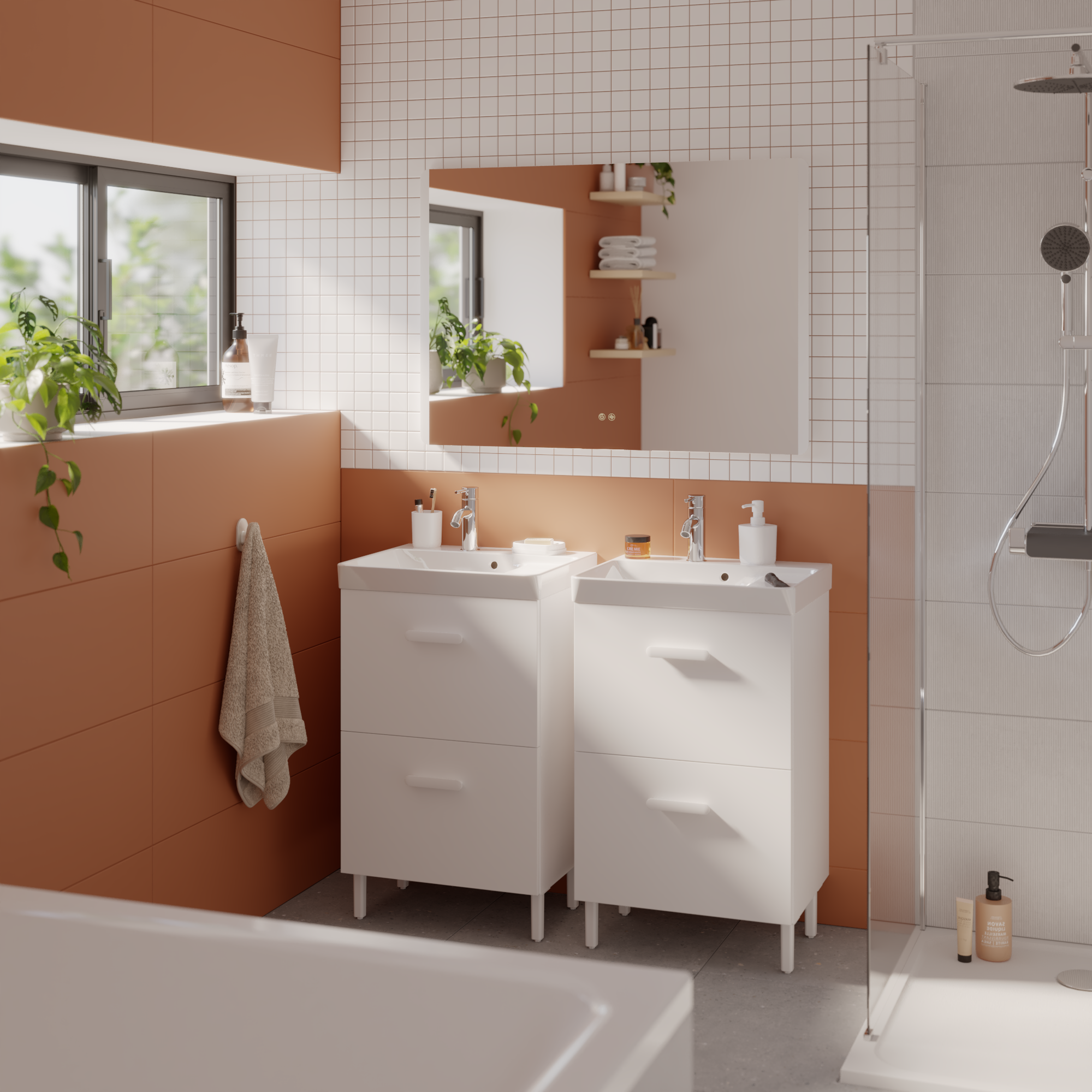 Espelho com iluminação led 100x70 cm Sensea Easy - 2