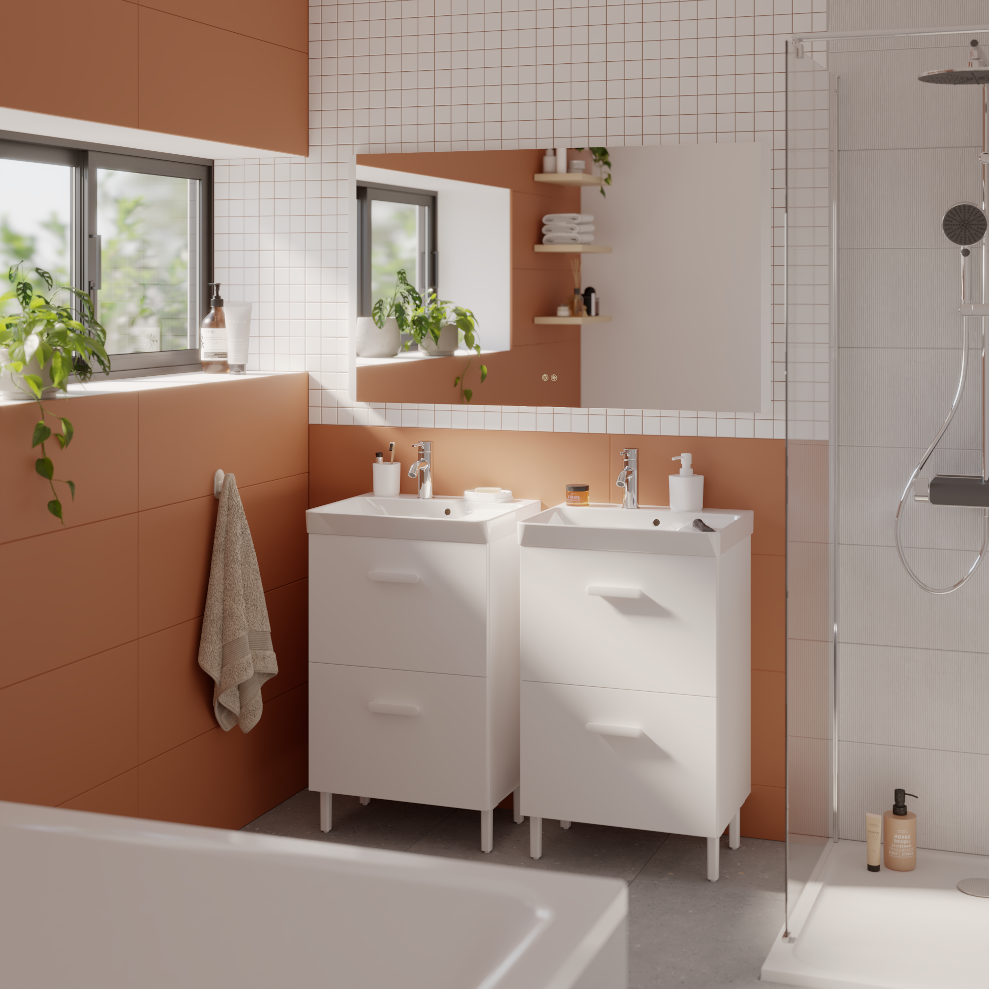 Miroir lumineux antibué rectangulaire l.120 x H.70 cm Easy - 2