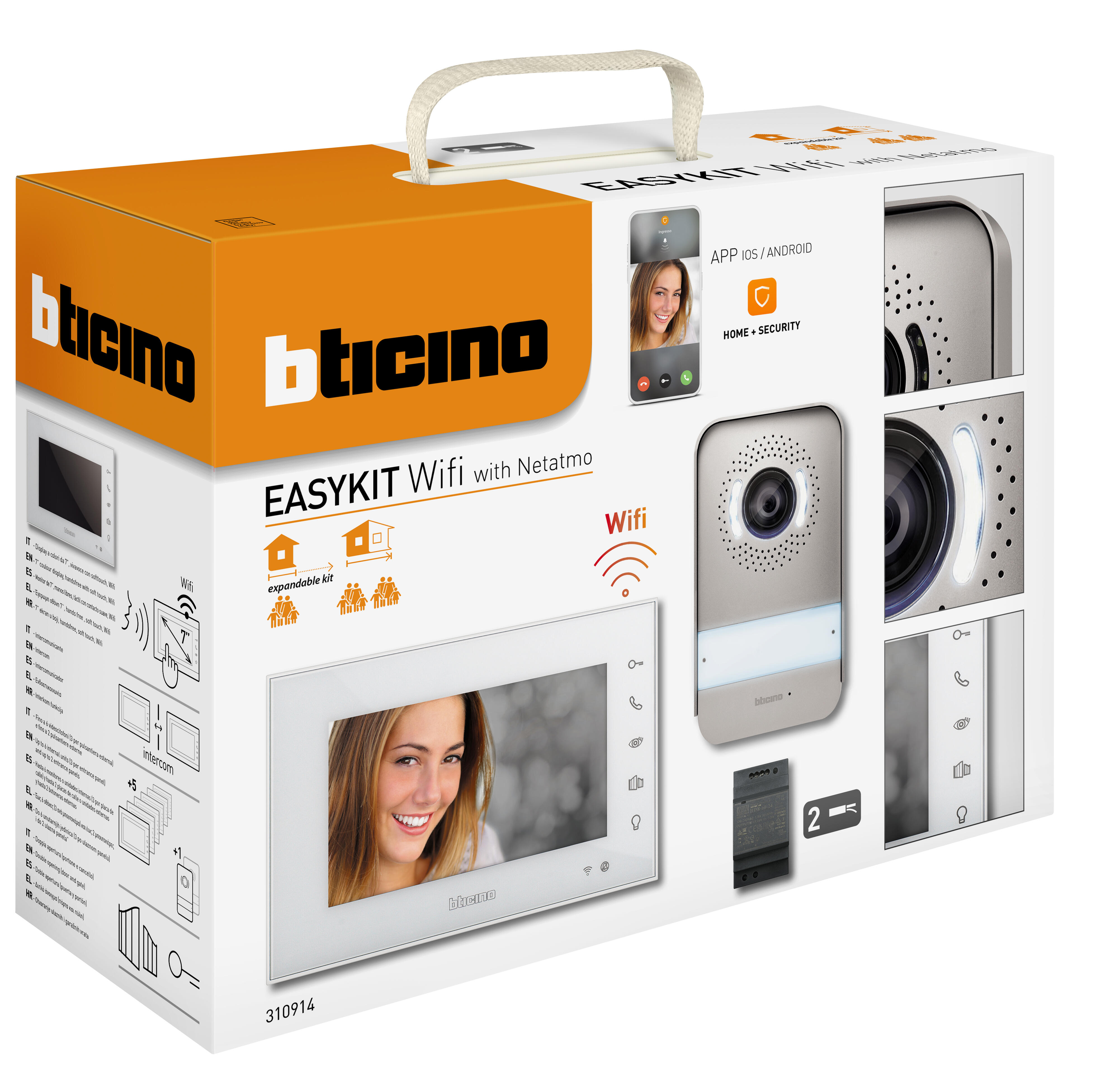 Videocitofono WiFi connesso BTICINO Easykit 310914 2 fili LCD 7