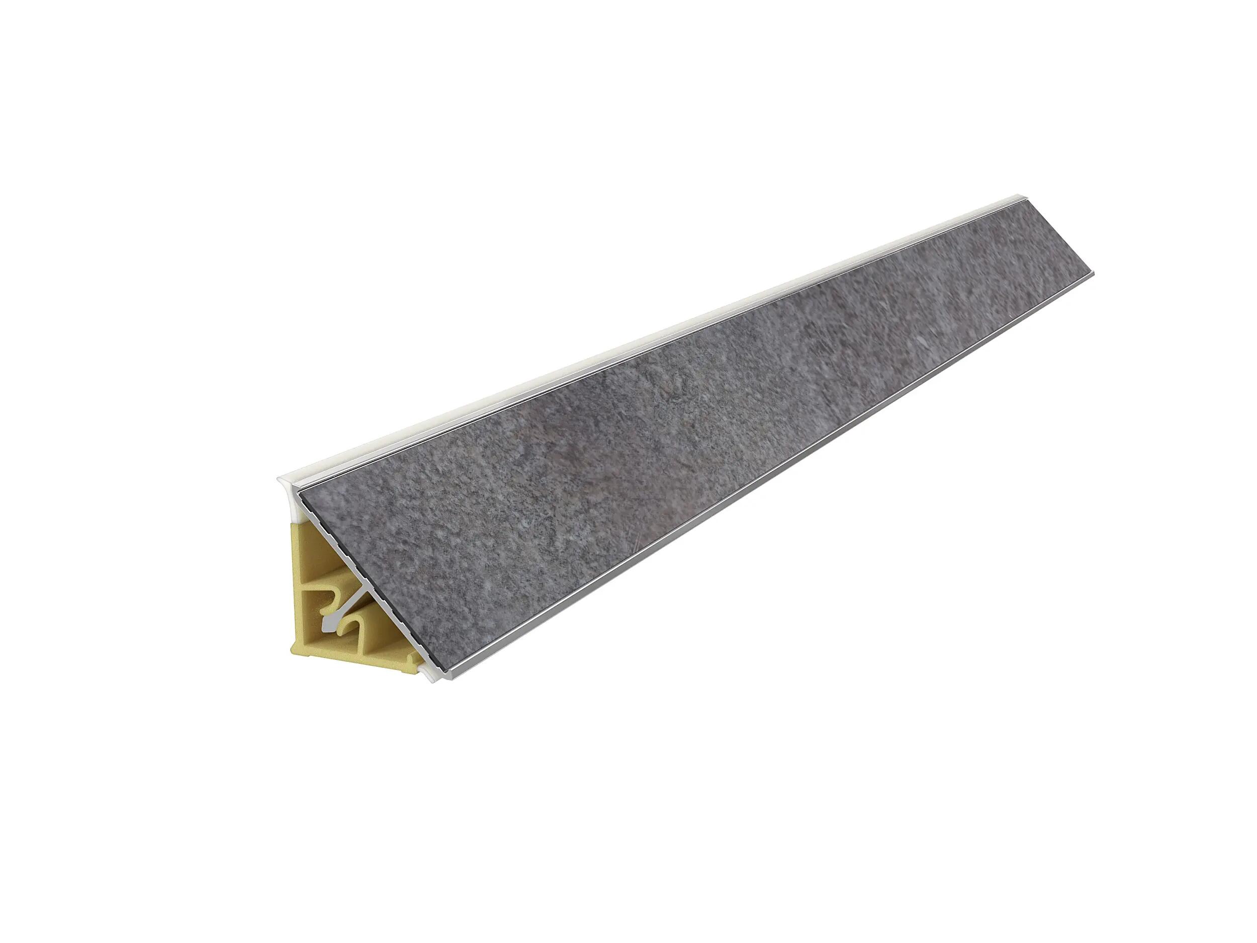 Alzatina Porfido grigio chiaro L 300 cm x H 2.7 cm spessore 19 mm - 2