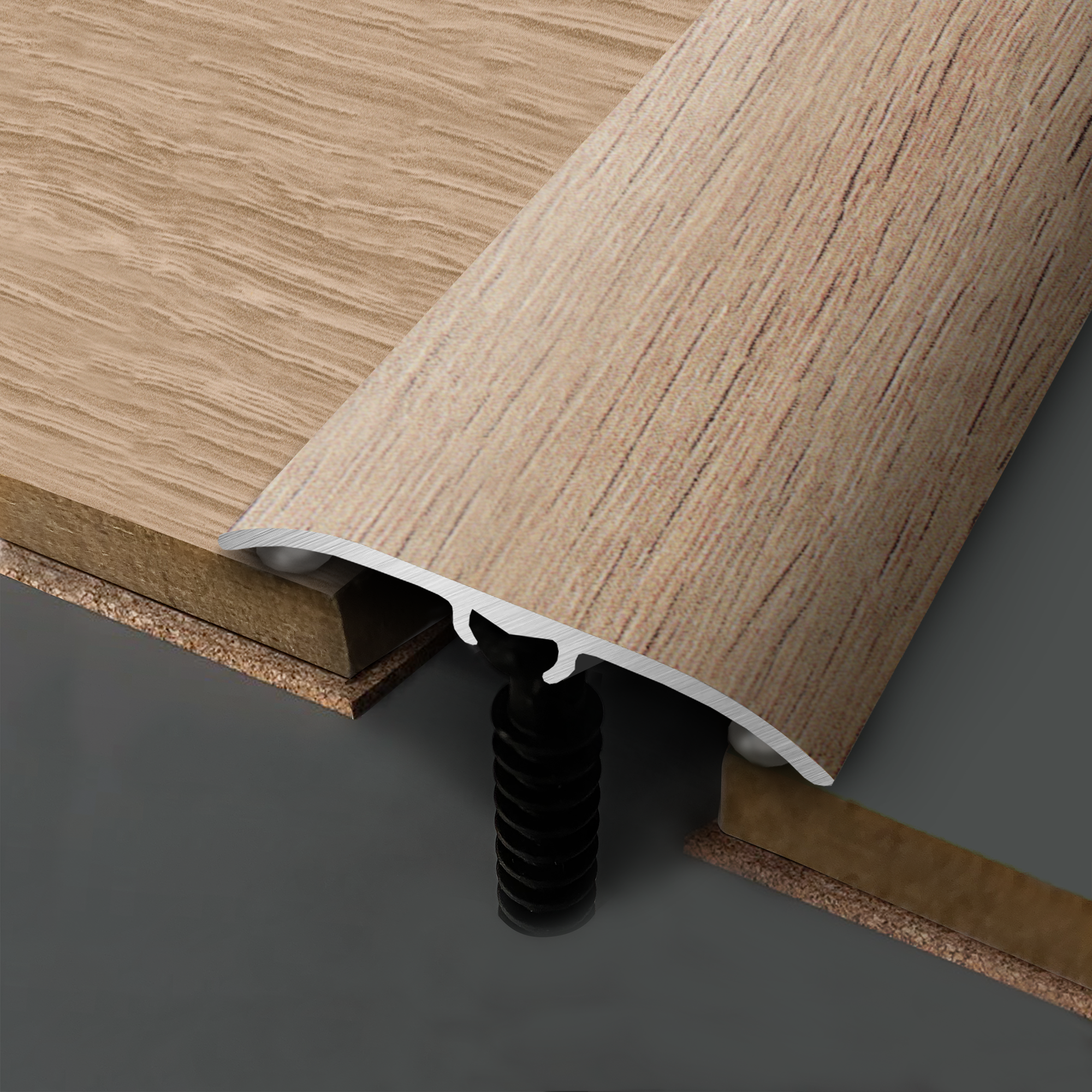 Perfil de acabado 4 en 1 aluminio color madera beige 1660x37 mm ARTENS ALUMBG235 - 5