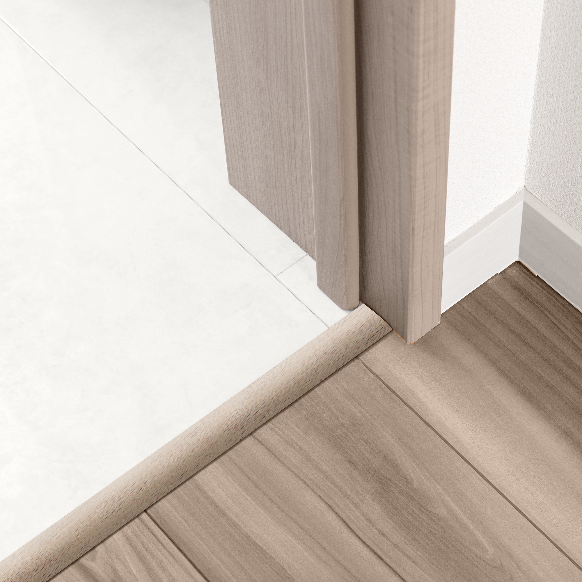 Perfil de acabado 4 en 1 aluminio color madera beige 1660x37 mm ARTENS ALUMBG235 - 2