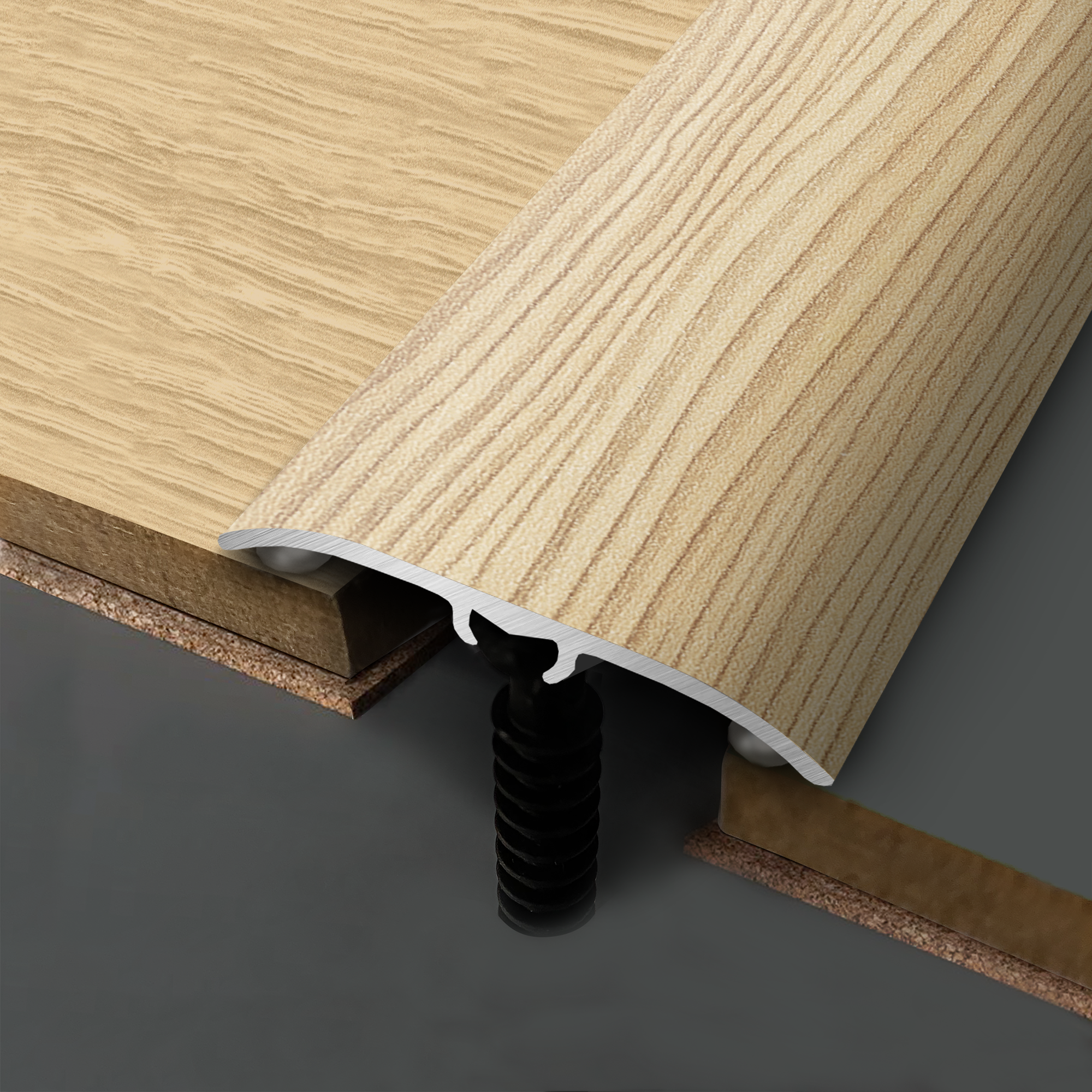 Perfil de acabado 4 en 1 de aluminio color madera 1660x37 mm ARTENS NAT305 - 5