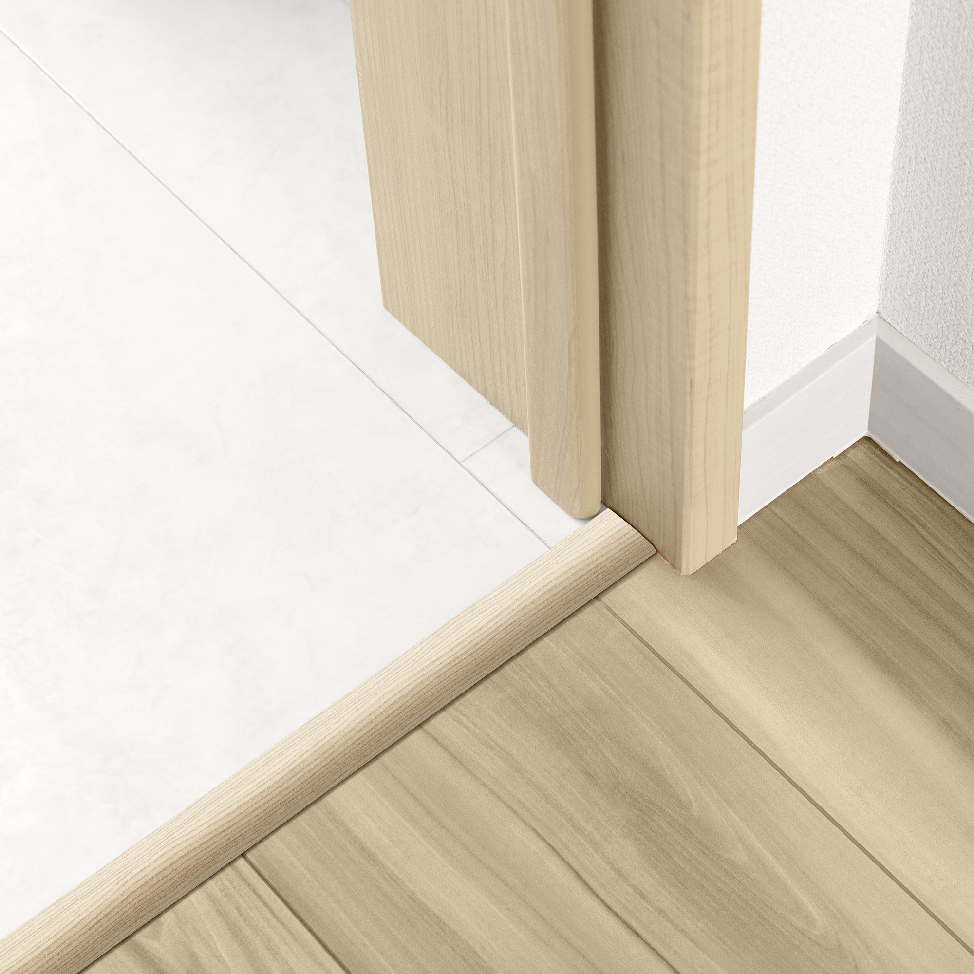 Perfil de acabado 4 en 1 de aluminio color madera 1660x37 mm ARTENS NAT305 - 2