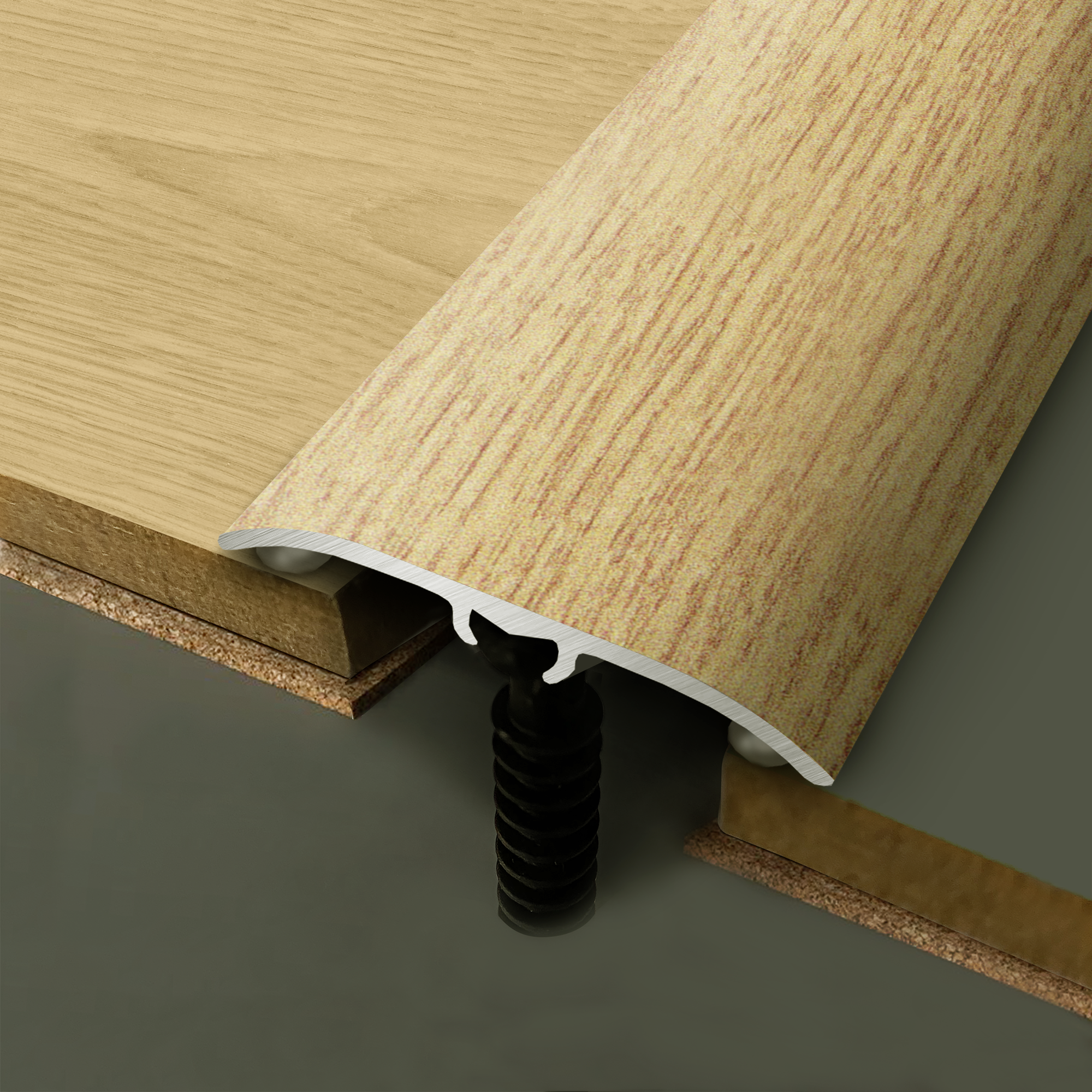 Perfil de acabado 4 en 1 aluminio color madera natural 830x37 mm ARTENS NAT330 - 5