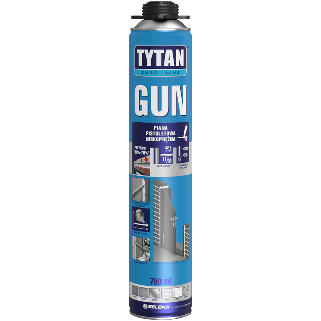 Piana montażowa GUN EURO-LINE pistoletowa 750ml TYTAN