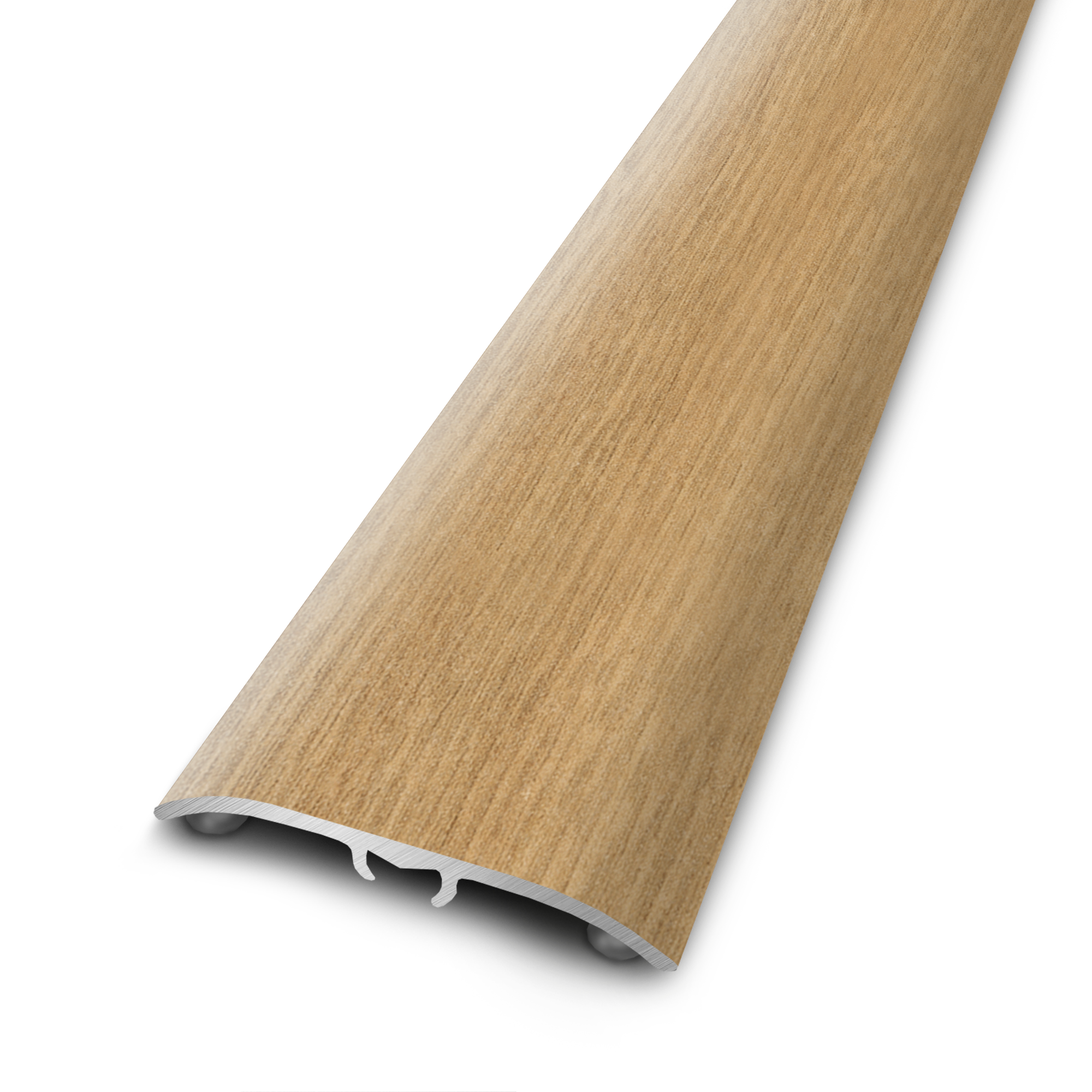 Perfil de acabado 4 en 1 aluminio color madera natural 1660x37 mm artens nat348