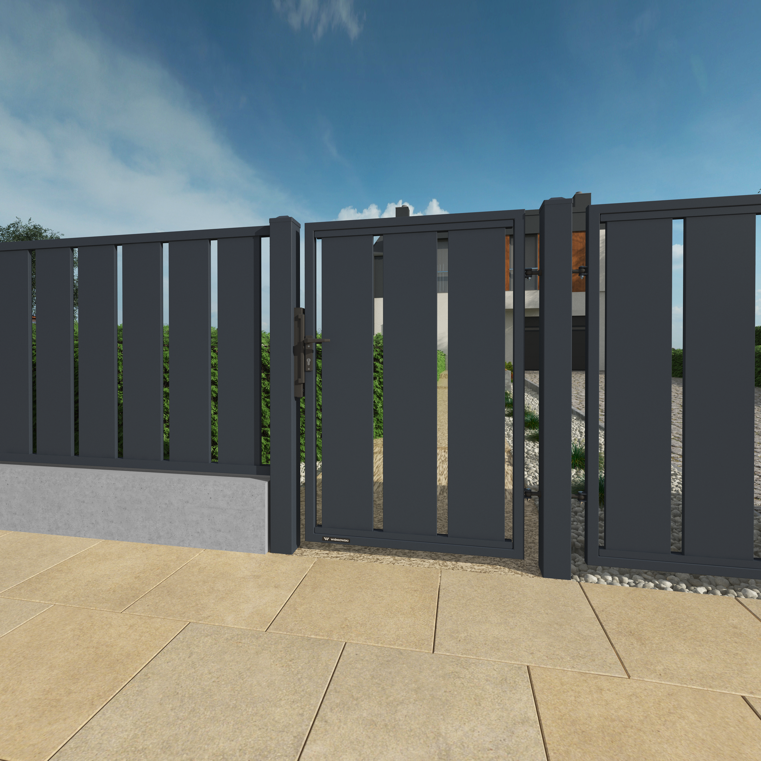 Furtka Verti 90x150 cm lewa antracyt Wiśniowski - 2