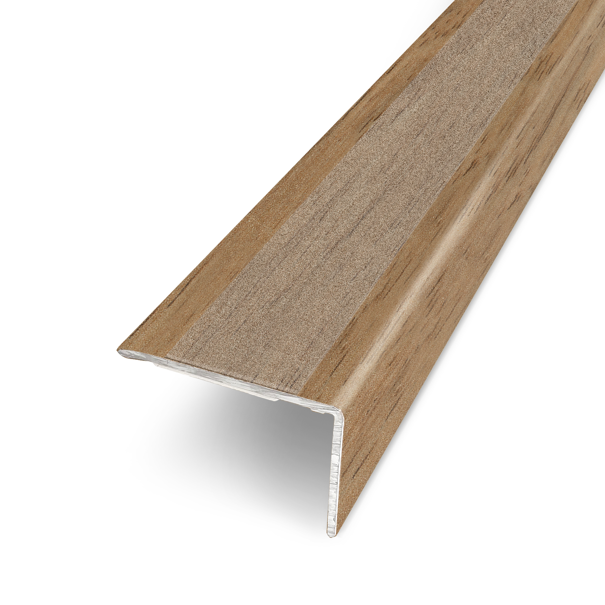 Perfil de canto de aluminio color madera 95 cm artens