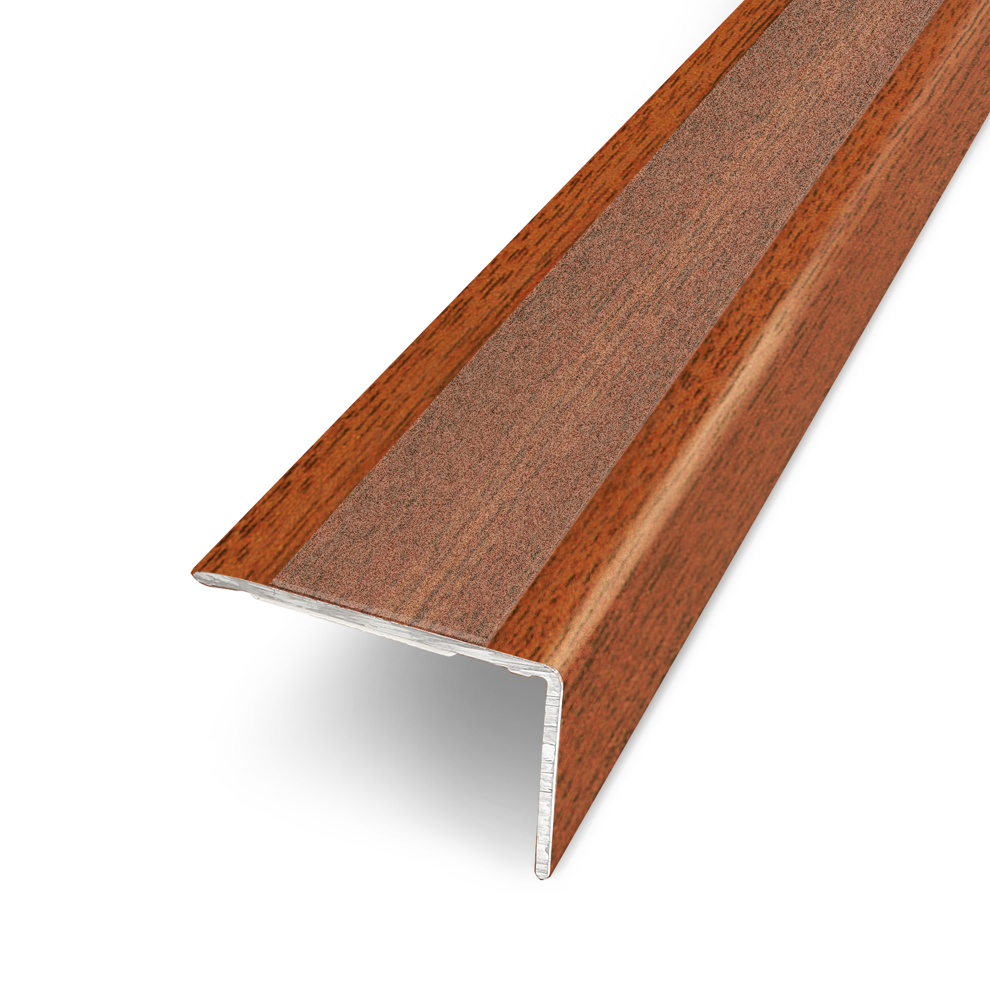 Mamperlán de aluminio efecto madera caoba 35x25x950 mm osc415 artens