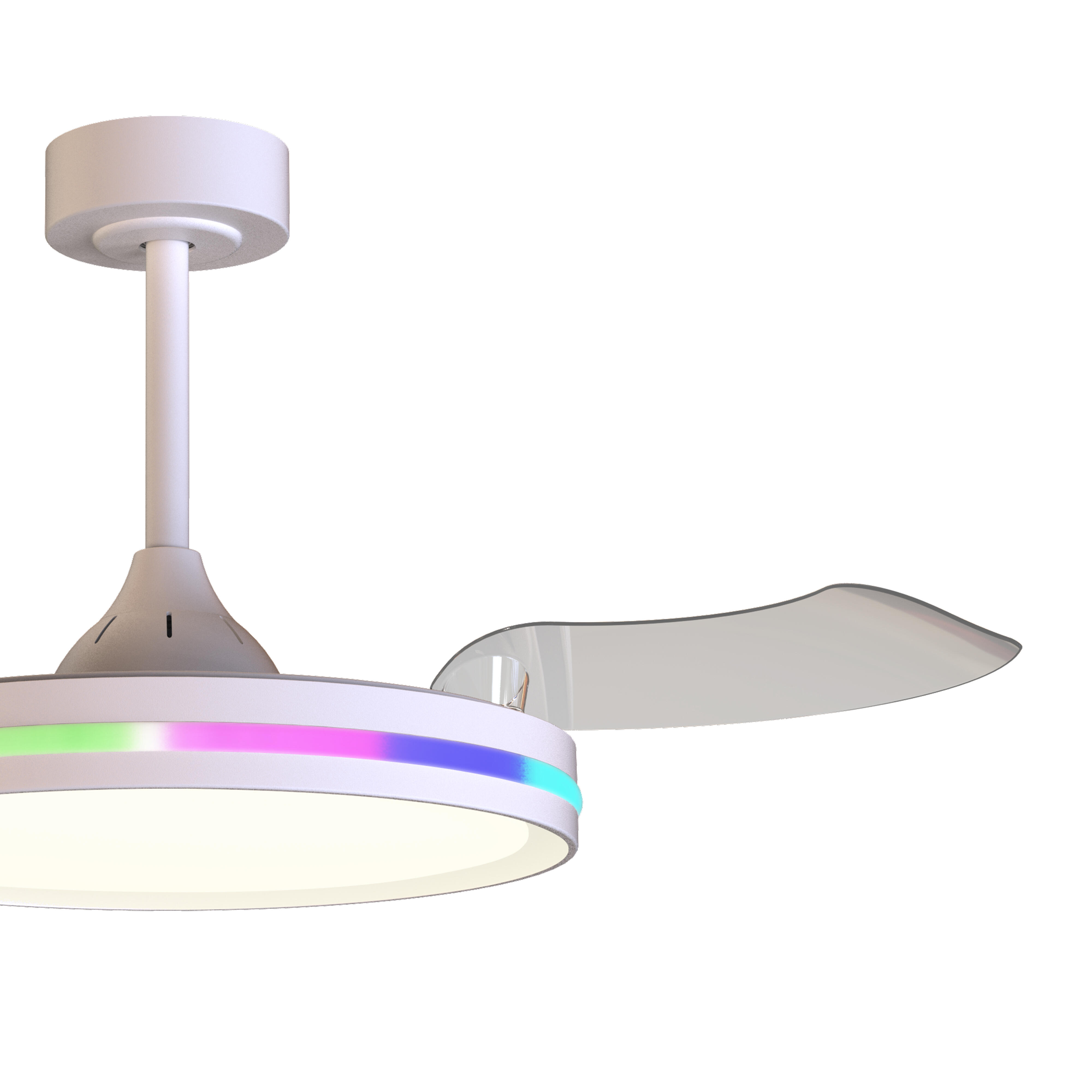 Ventilador de techo con luz silencioso DC 30W con mando ø106 cm Rafaga MANTRA blanco luz CCT 3 aspas retráctiles tipo lámpara| 6 velocidades| modo verano/invierno| recomendado de 13 a 20m² - 14