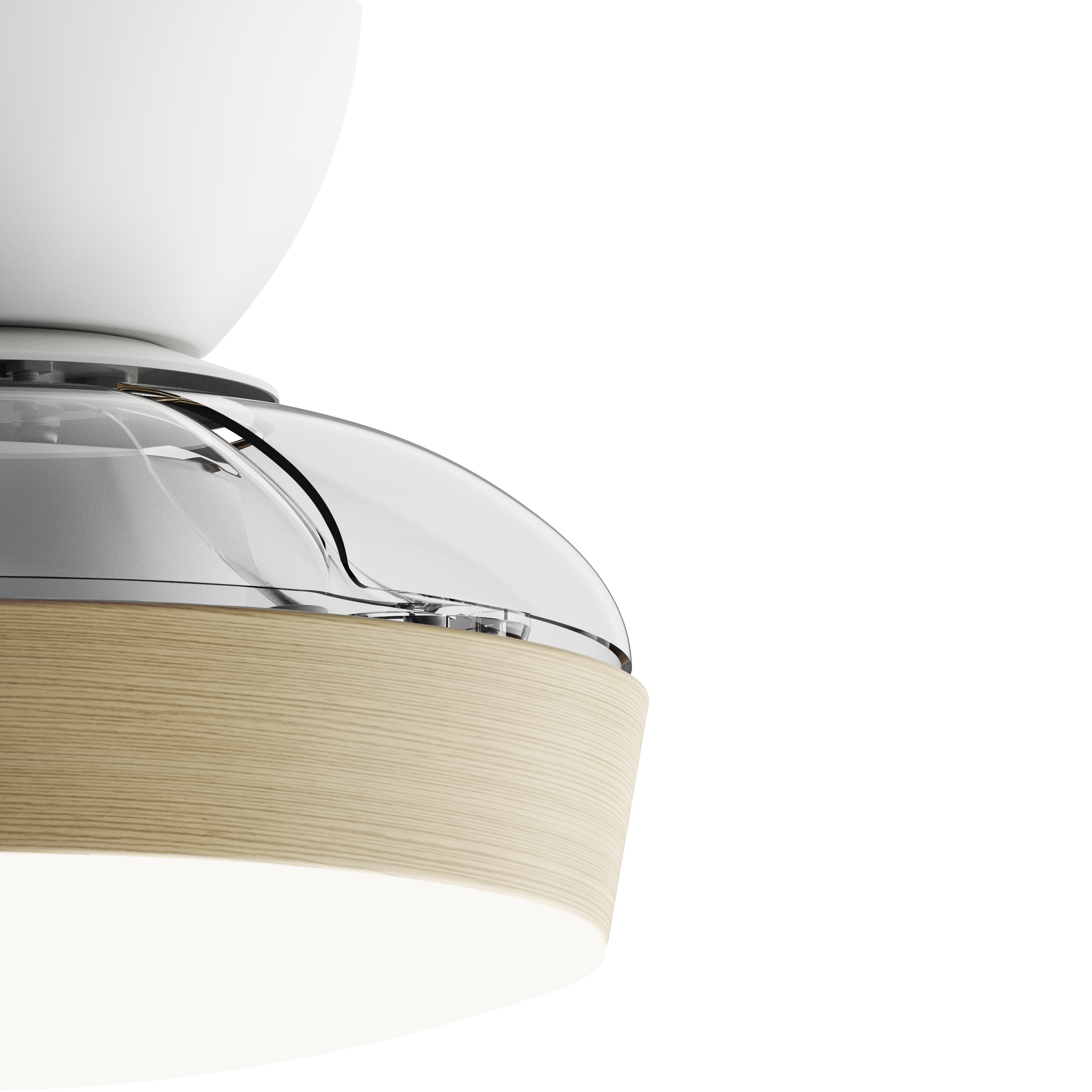 Ventoinha de teto retrátil com fonte de luz LED 3 pás 2200lm motor DC 55 cm bege Sulion Wizz - 6