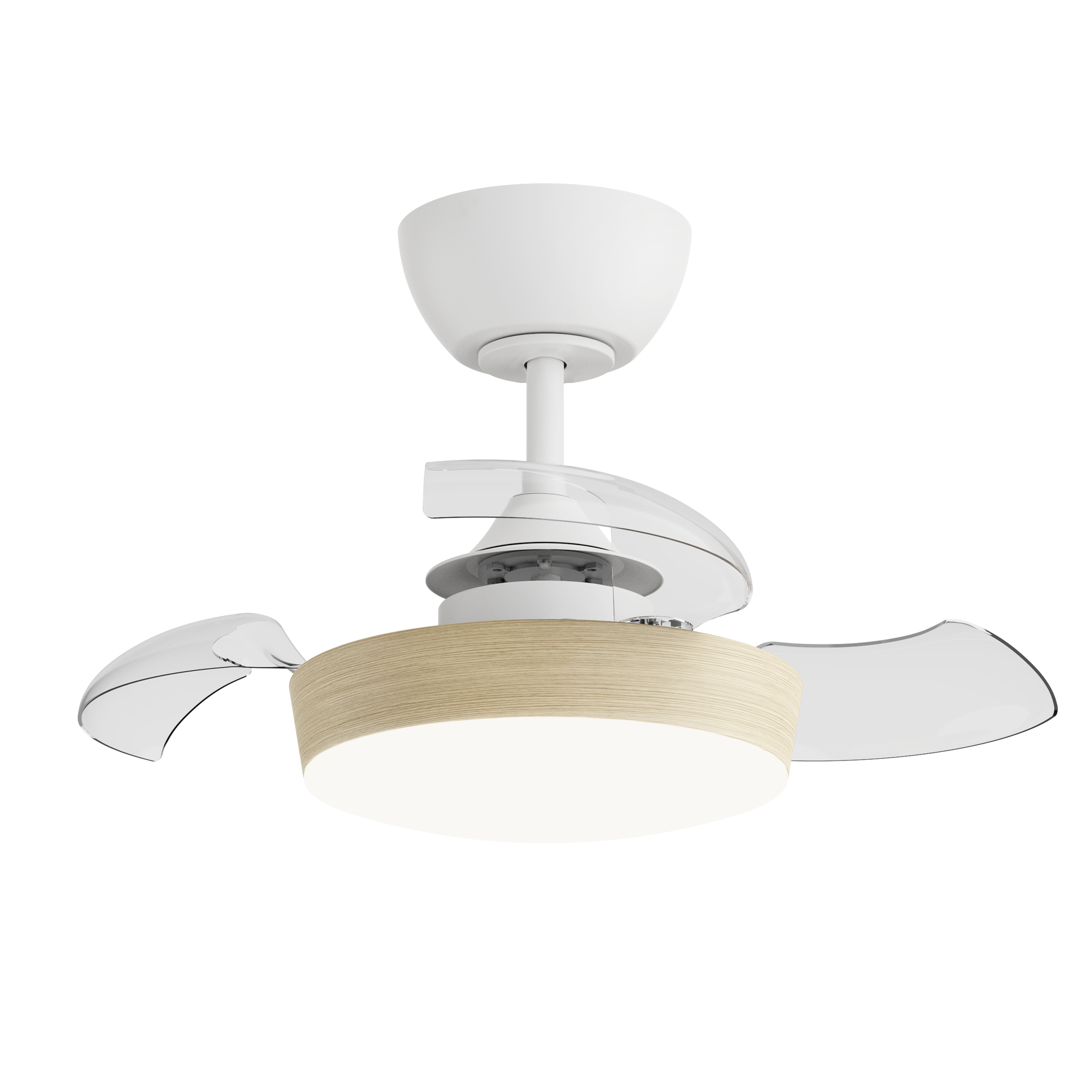 Ventoinha de teto retrátil com fonte de luz LED 3 pás 2200lm motor DC 55 cm bege Sulion Wizz - 11